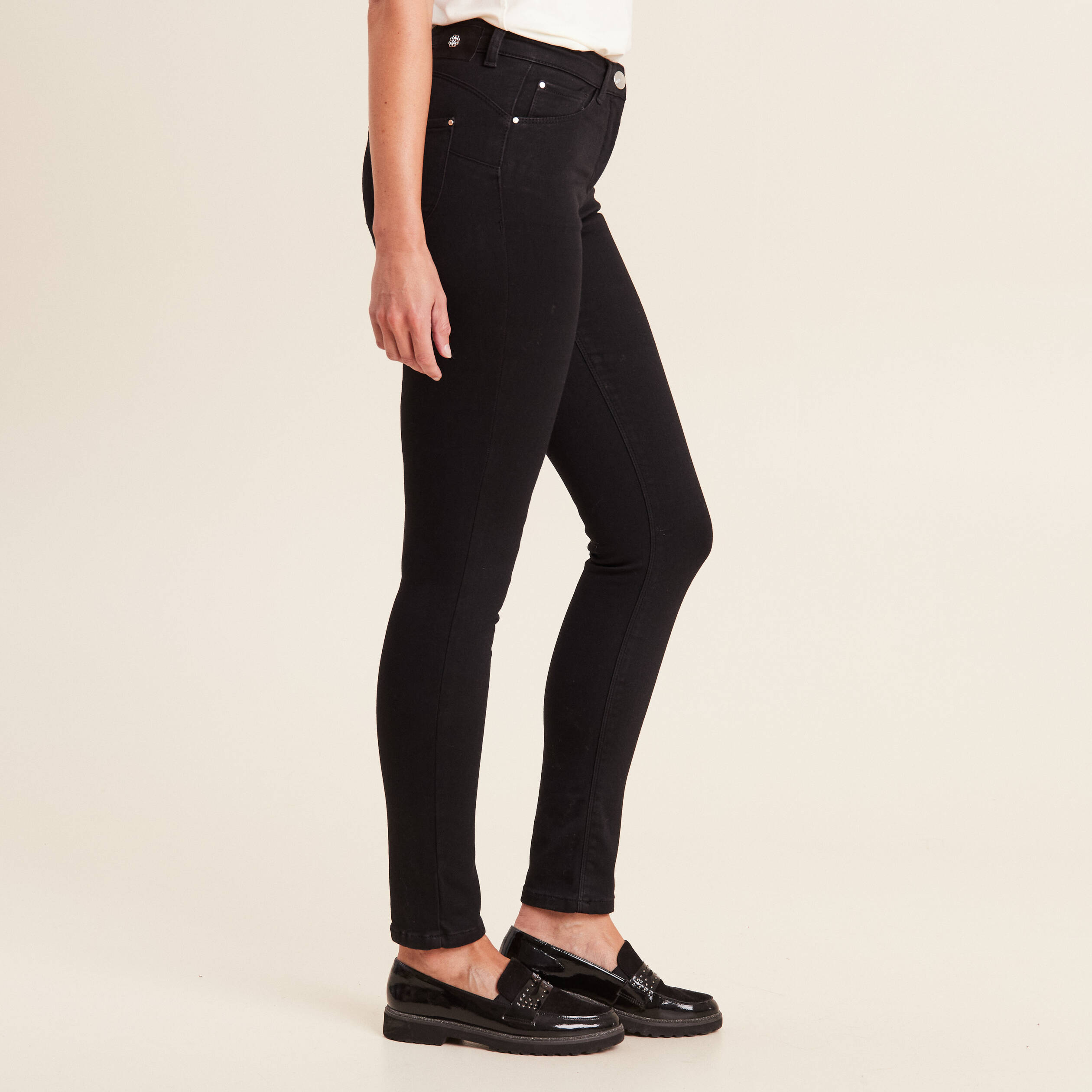 Pantalon chaud magique noir femme