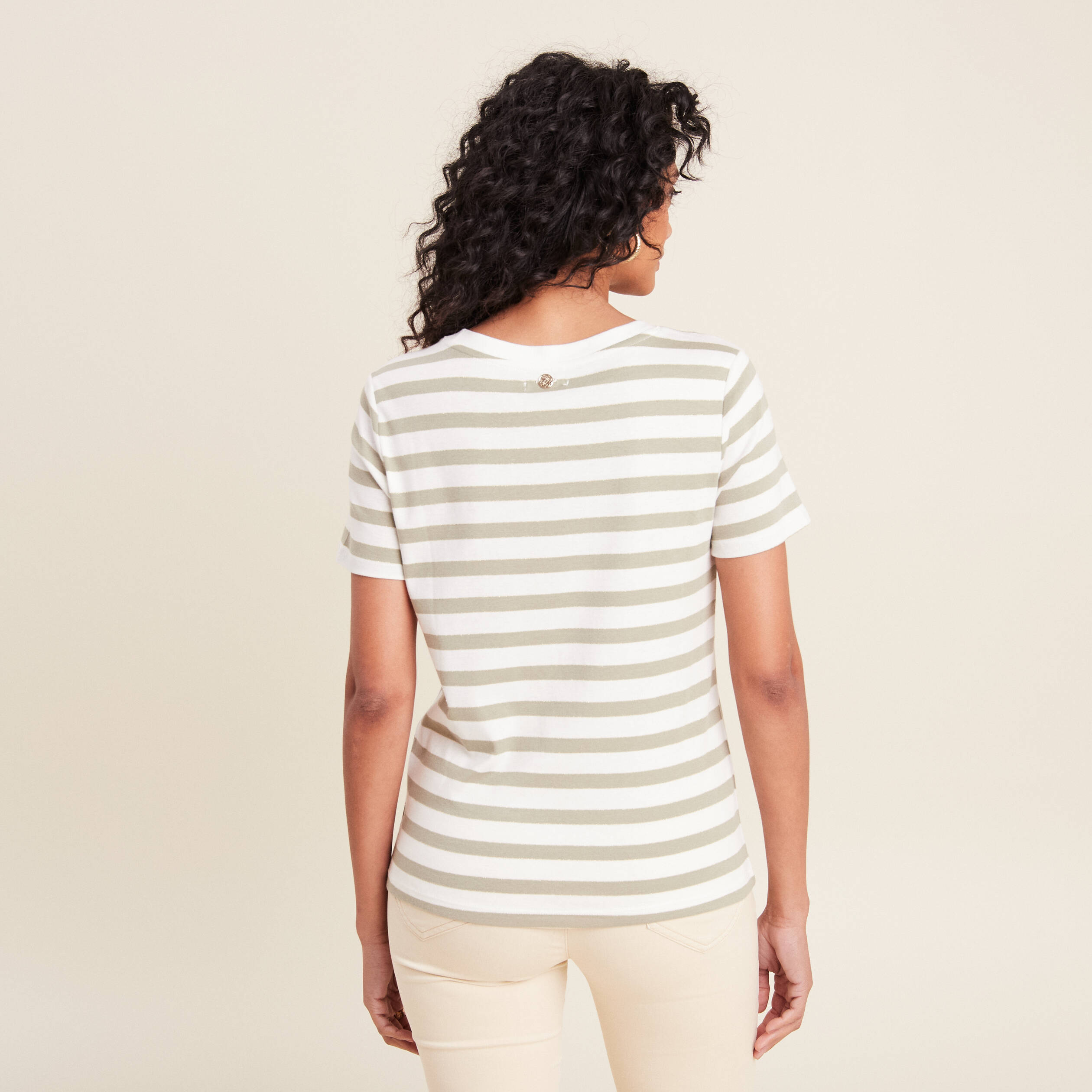 T-shirt manches courtes vert femme
