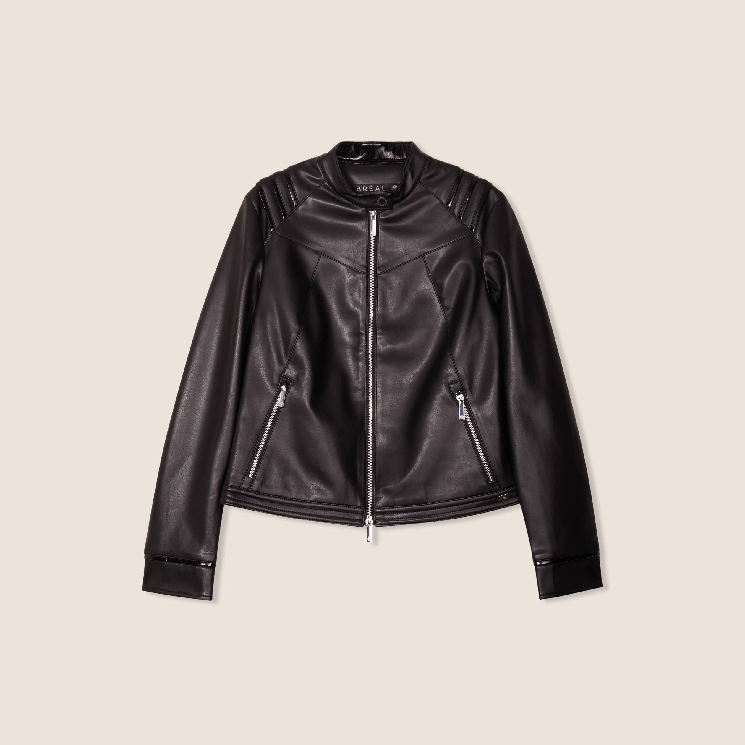 blouson simili cuir noir femme Blouson simili cuir noir femme