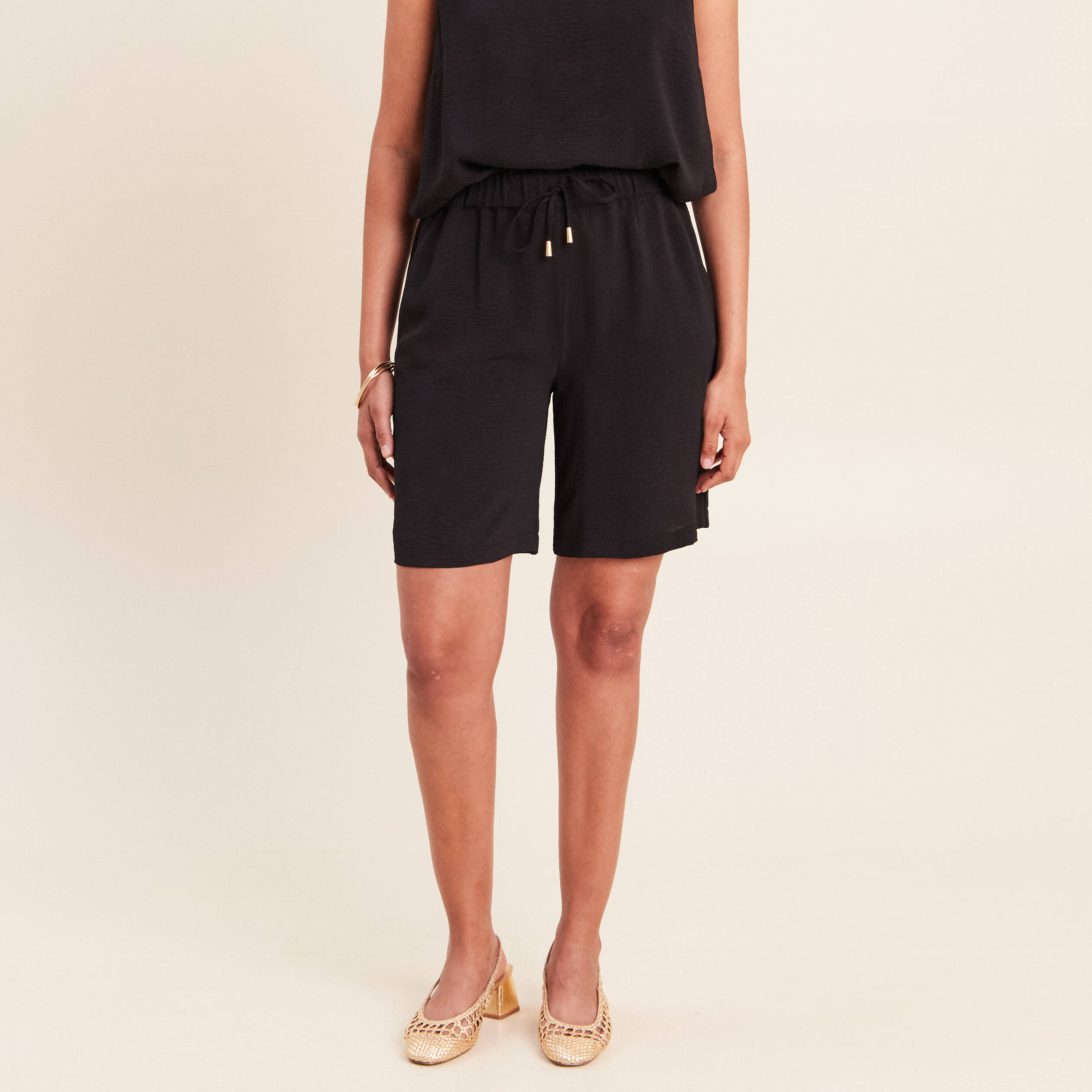 Bermuda noir femme
