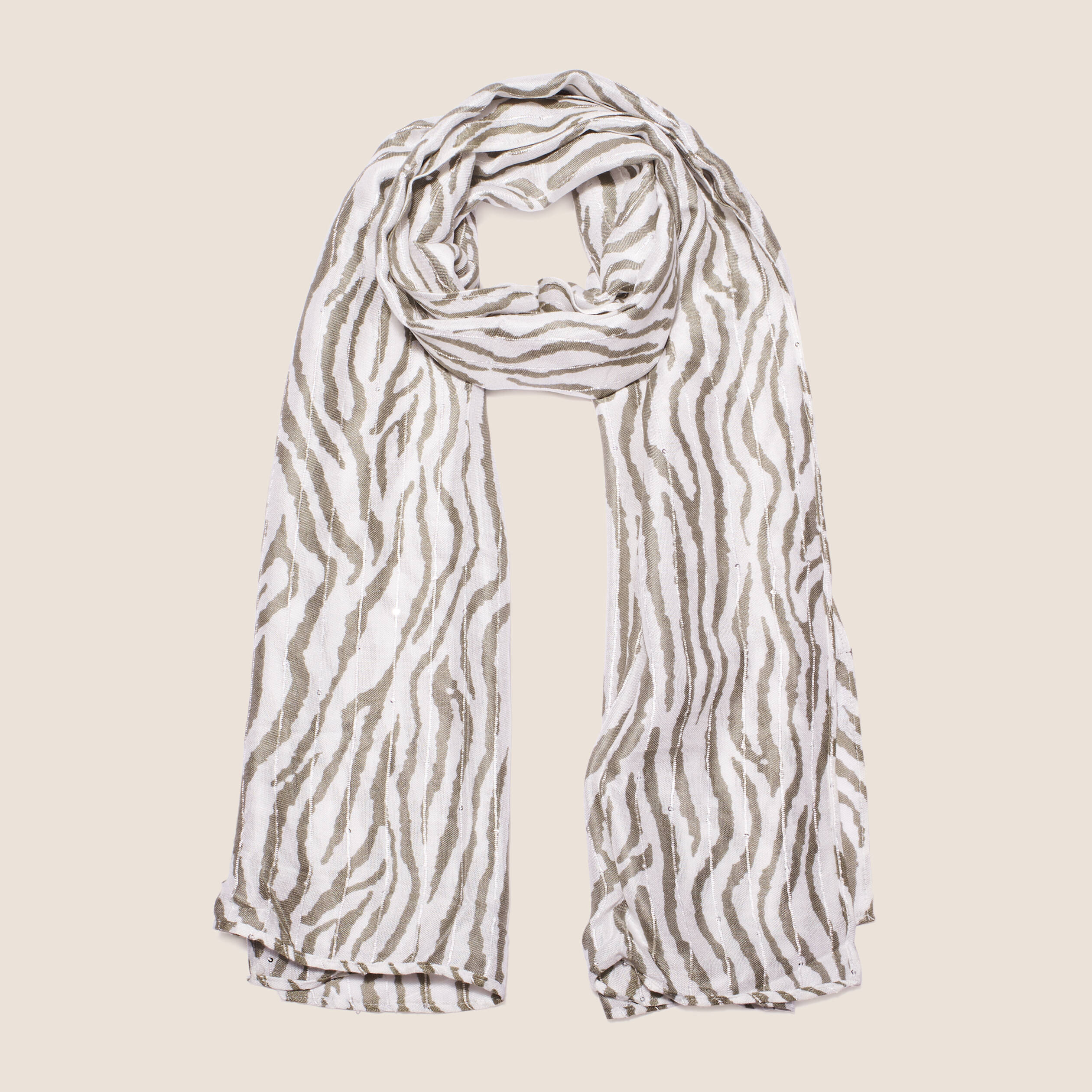Foulard avec sequins vert clair femme