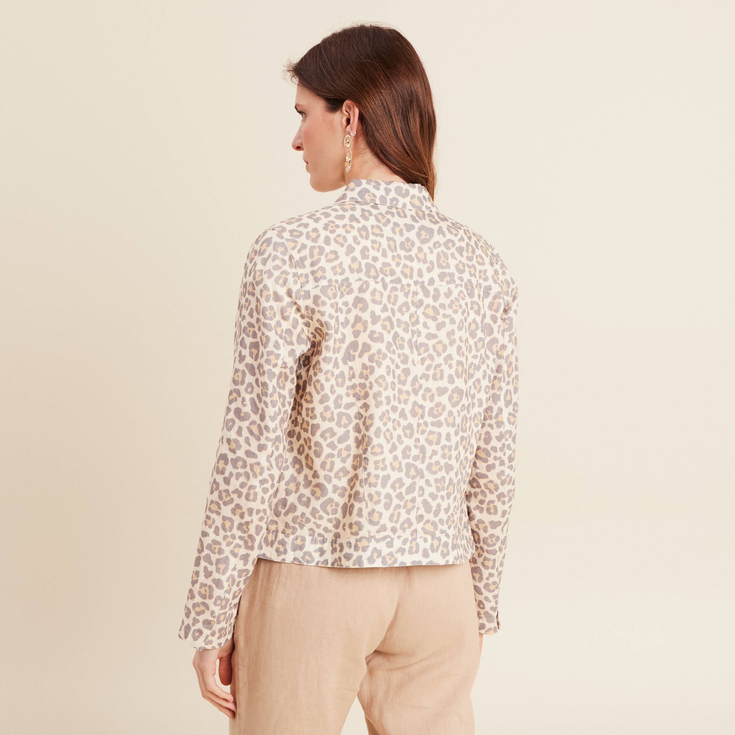 Veste boutonnée blanc femme