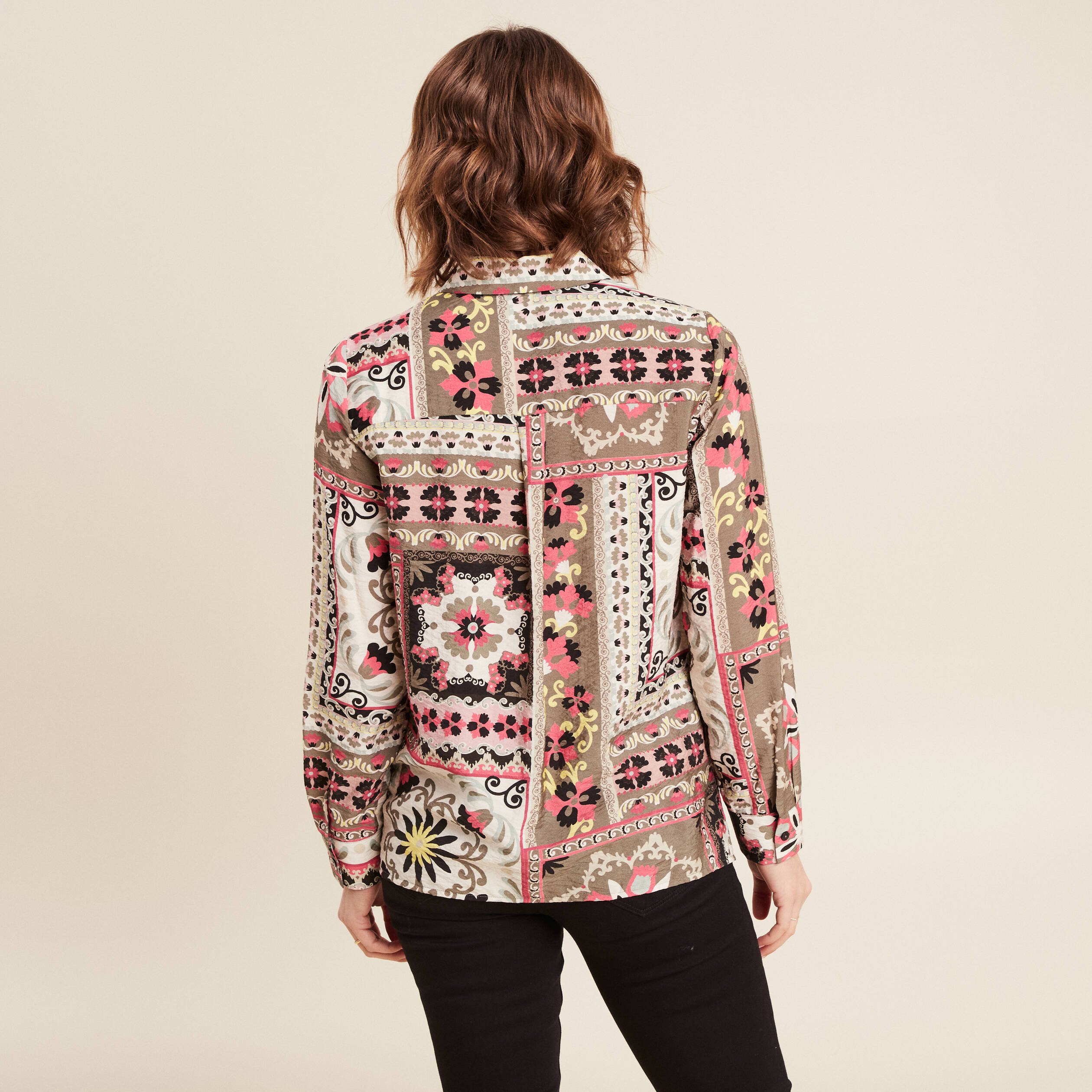 chemise manches longues multicolore femme Chemise manches longues multicolore femme