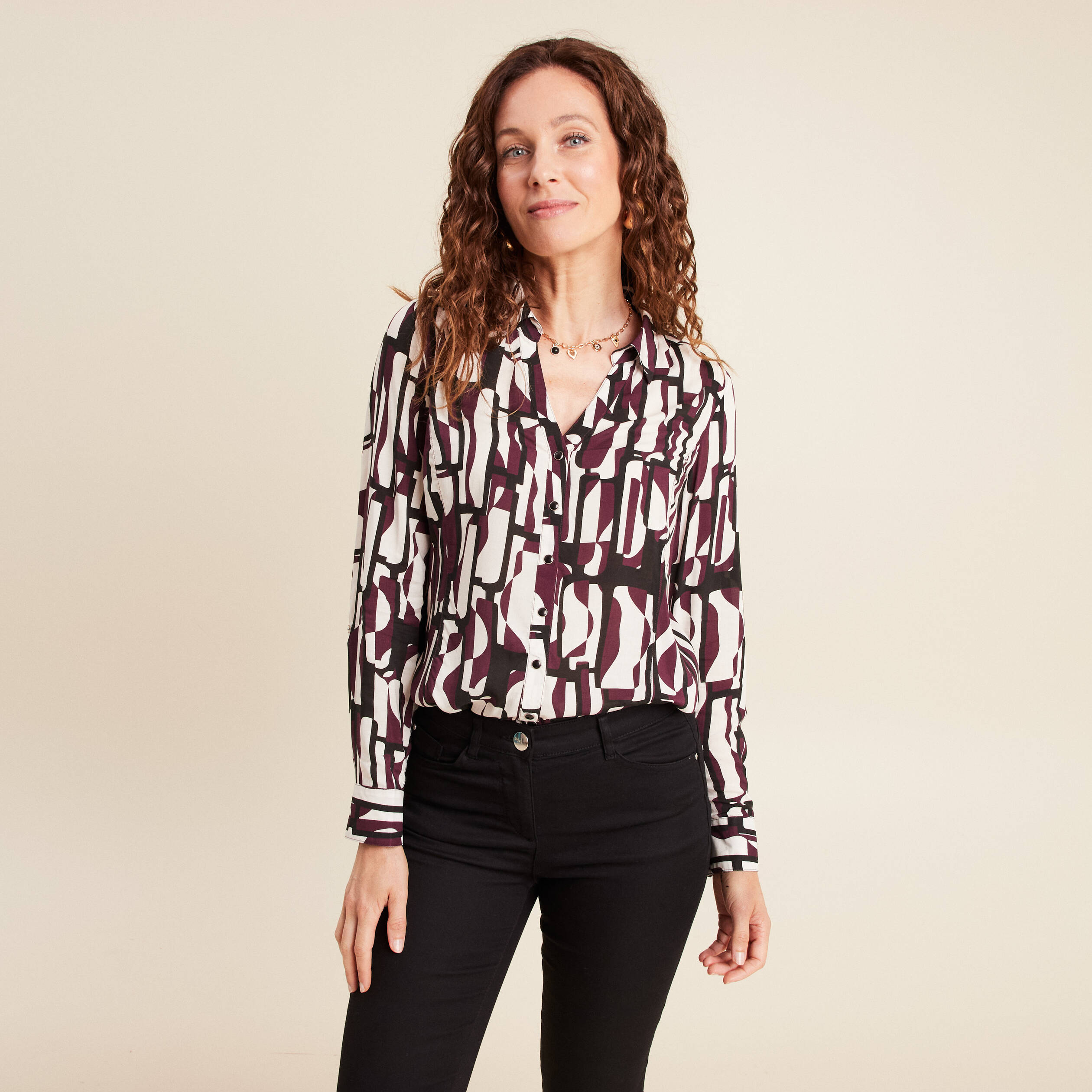 Chemise femme Essex Classics petite bleue manches longues