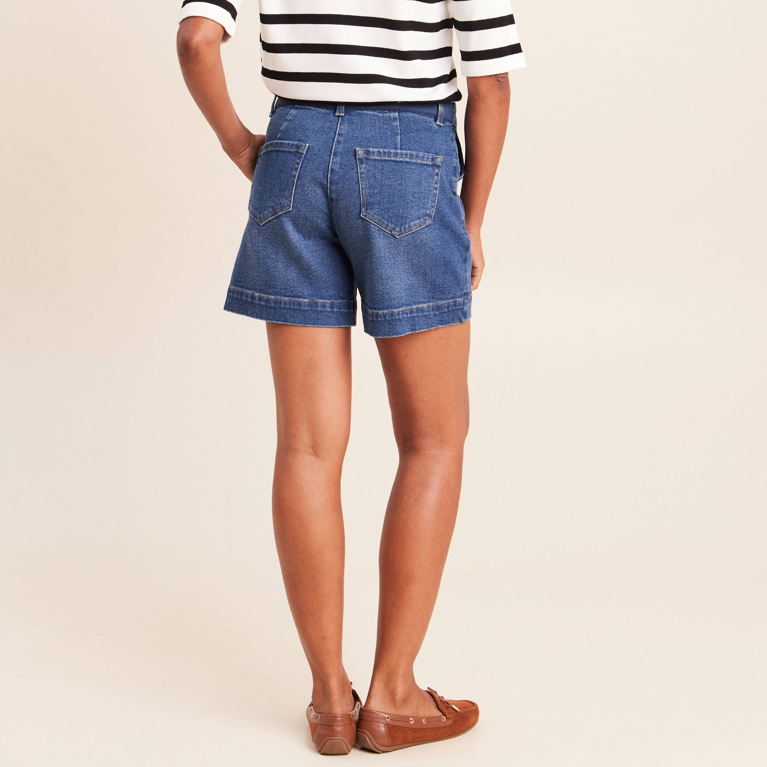 Short en jean denim stone femme