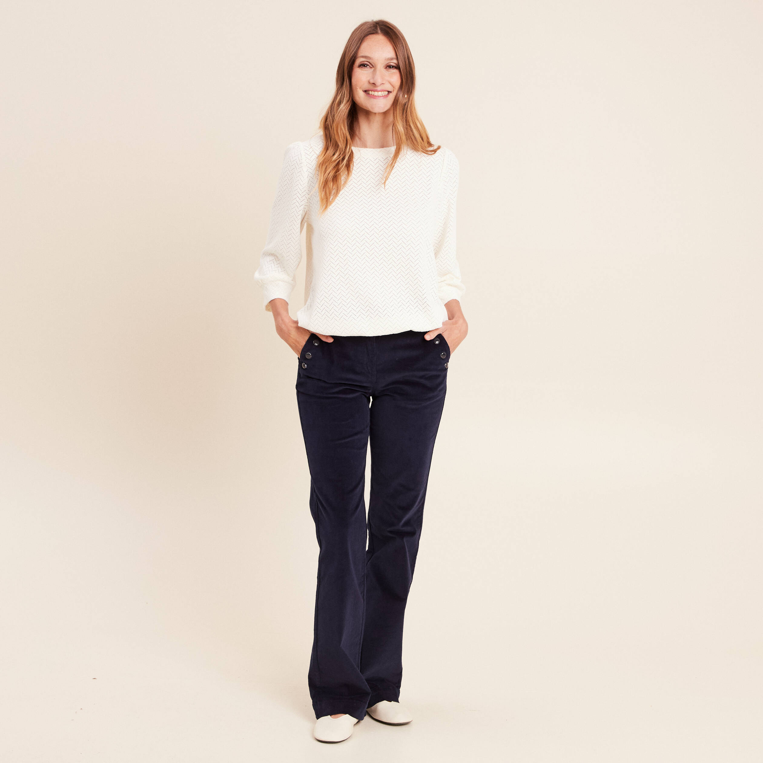 Pantalon En Cuir Stouls Pour Femme - Couleur Pruneau, Taille Haute, Coupe Bootcut, Taille L