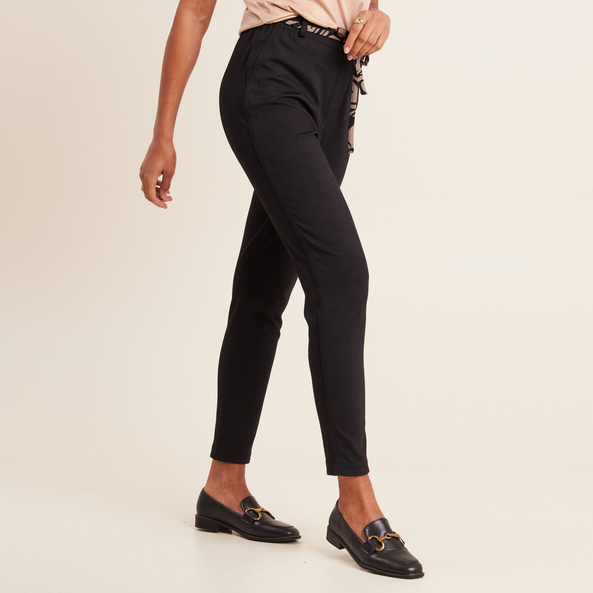 Pantalon jogging r versible noir femme Br al