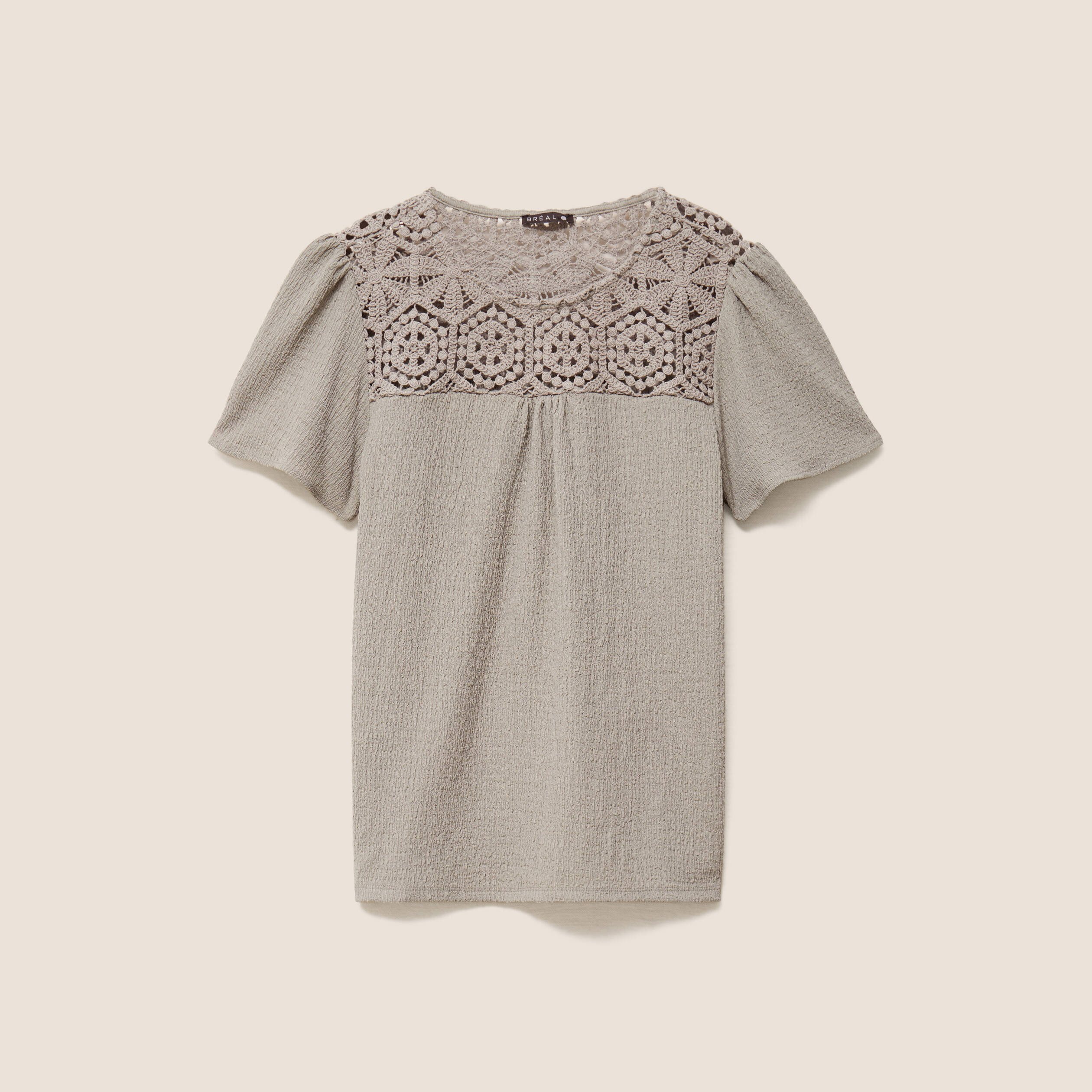 T-shirt manches courtes vert clair femme