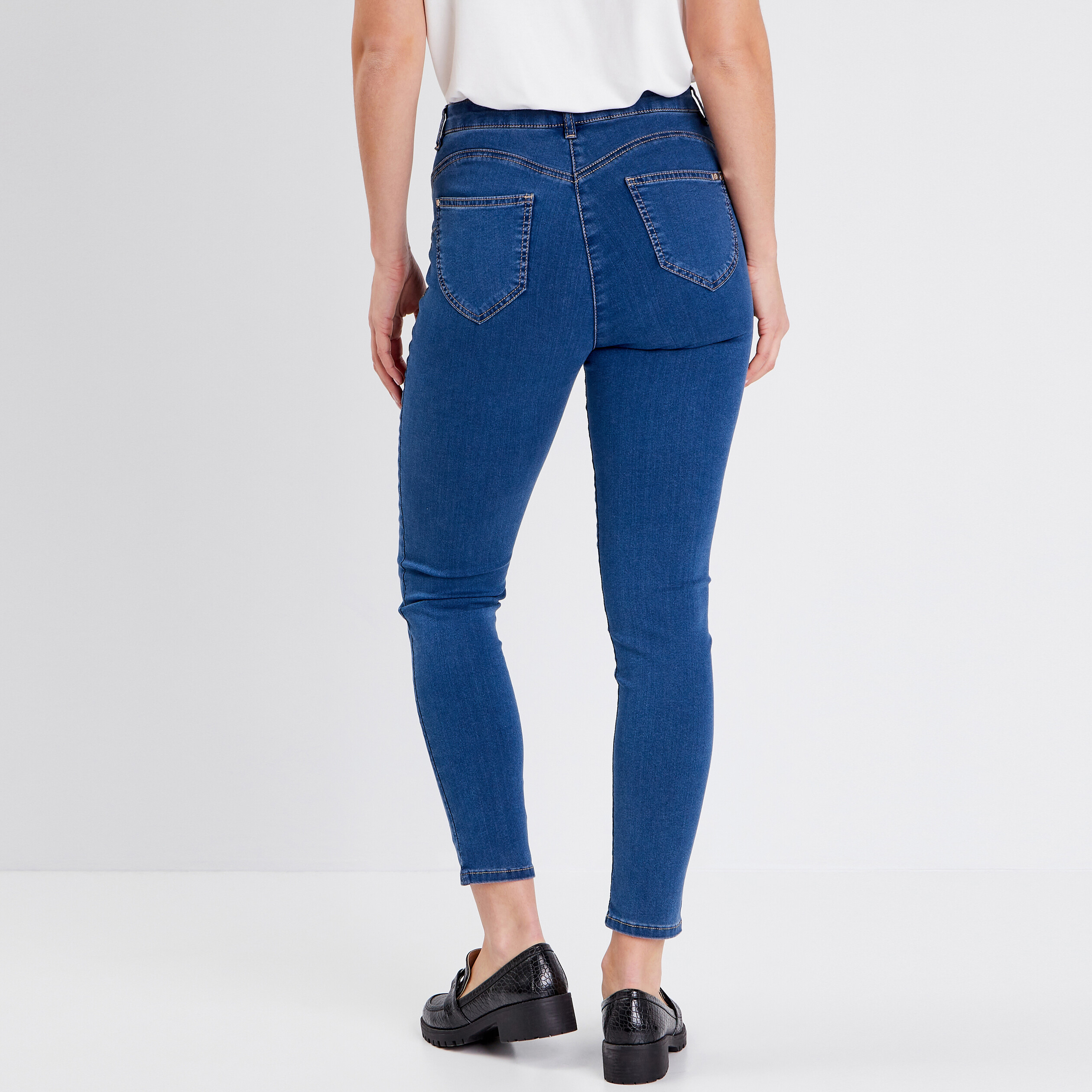 Jean magique Le L&eacute;ger ajust&eacute; 7/8&egrave;me denim double stone femme