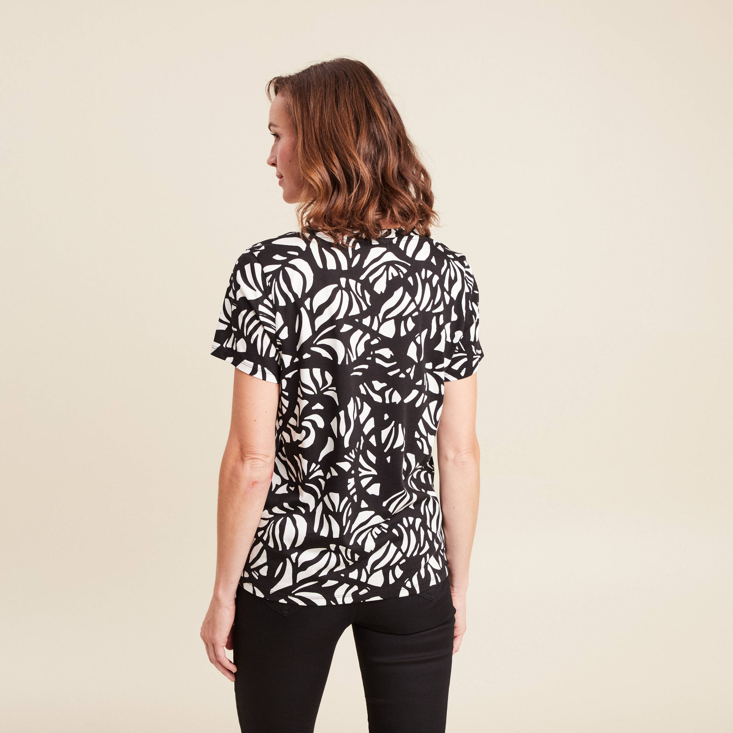 T-shirt manches courtes noir femme