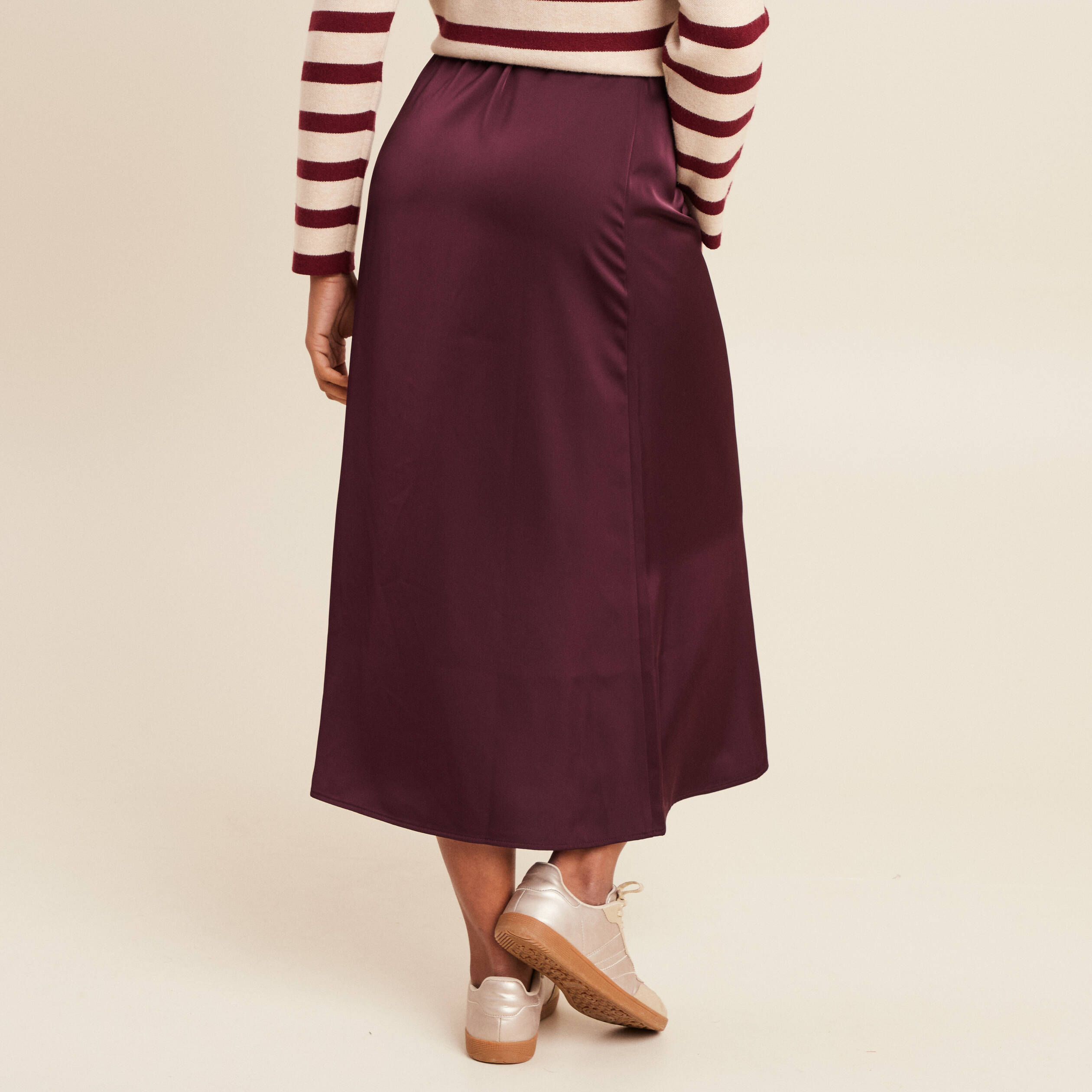 Jupe plissée bordeaux Kattard taille élastique | Kaufen auf