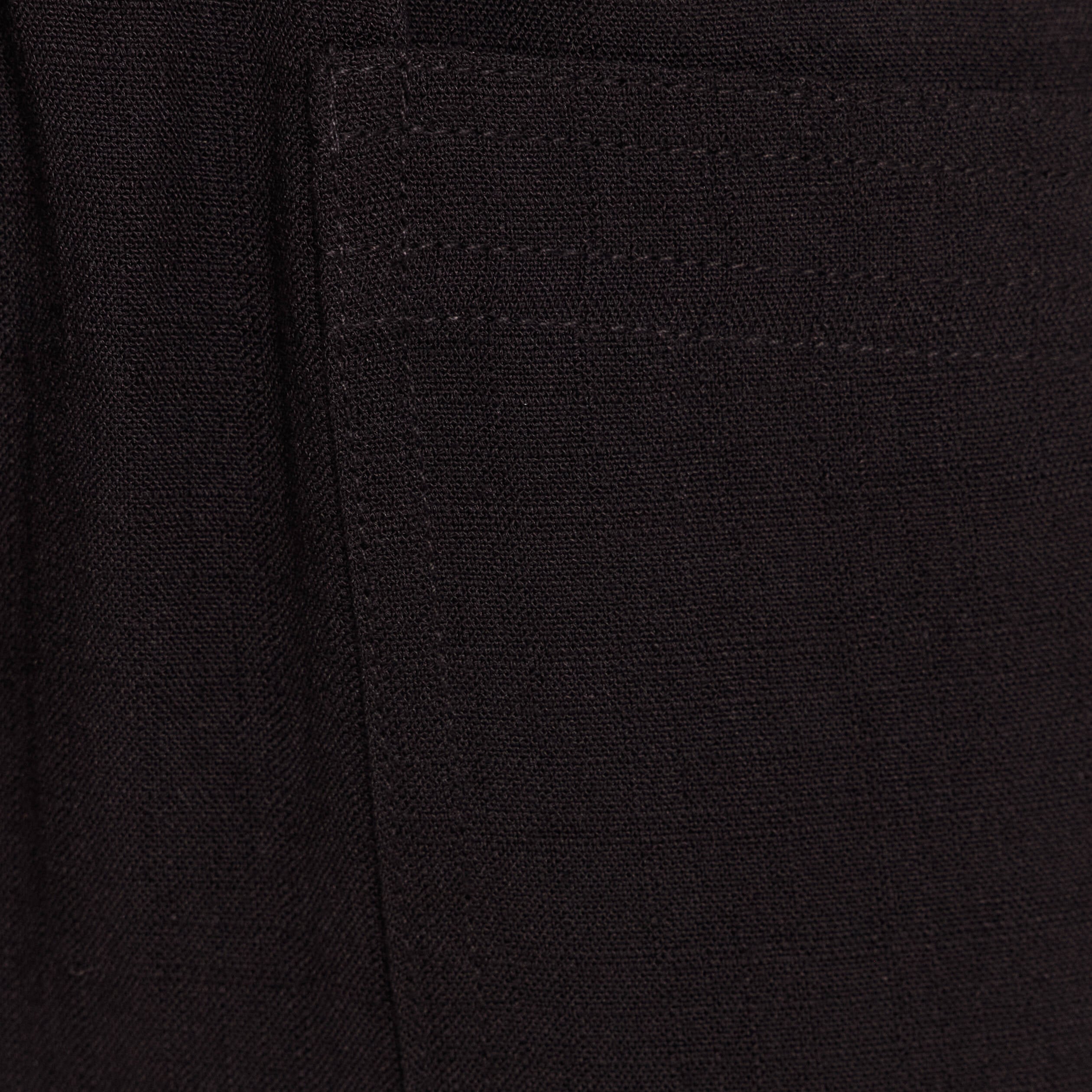 Pantalon mom 7/8&egrave;me en coton noir femme