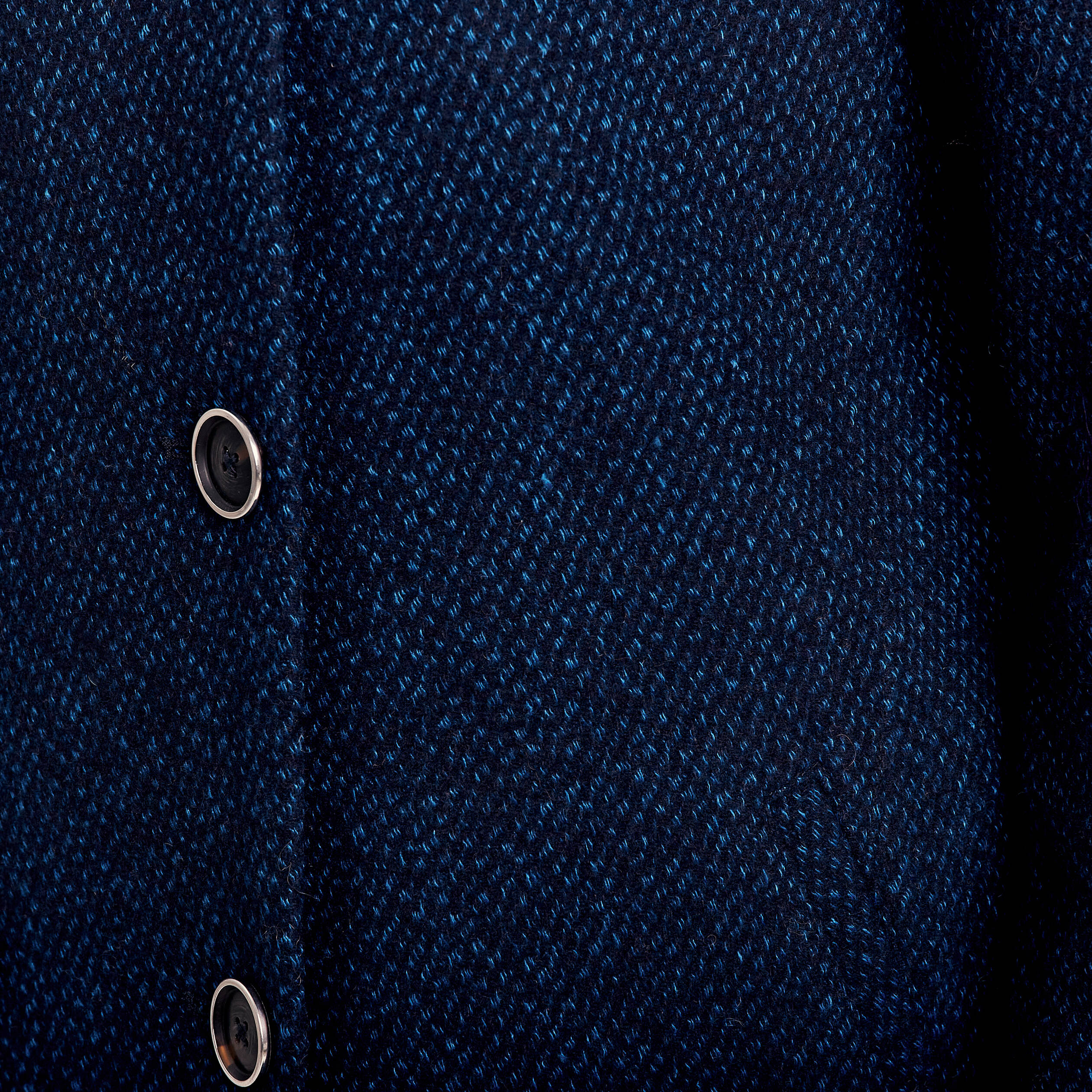 Caban droit boutonné bleu foncé femme
