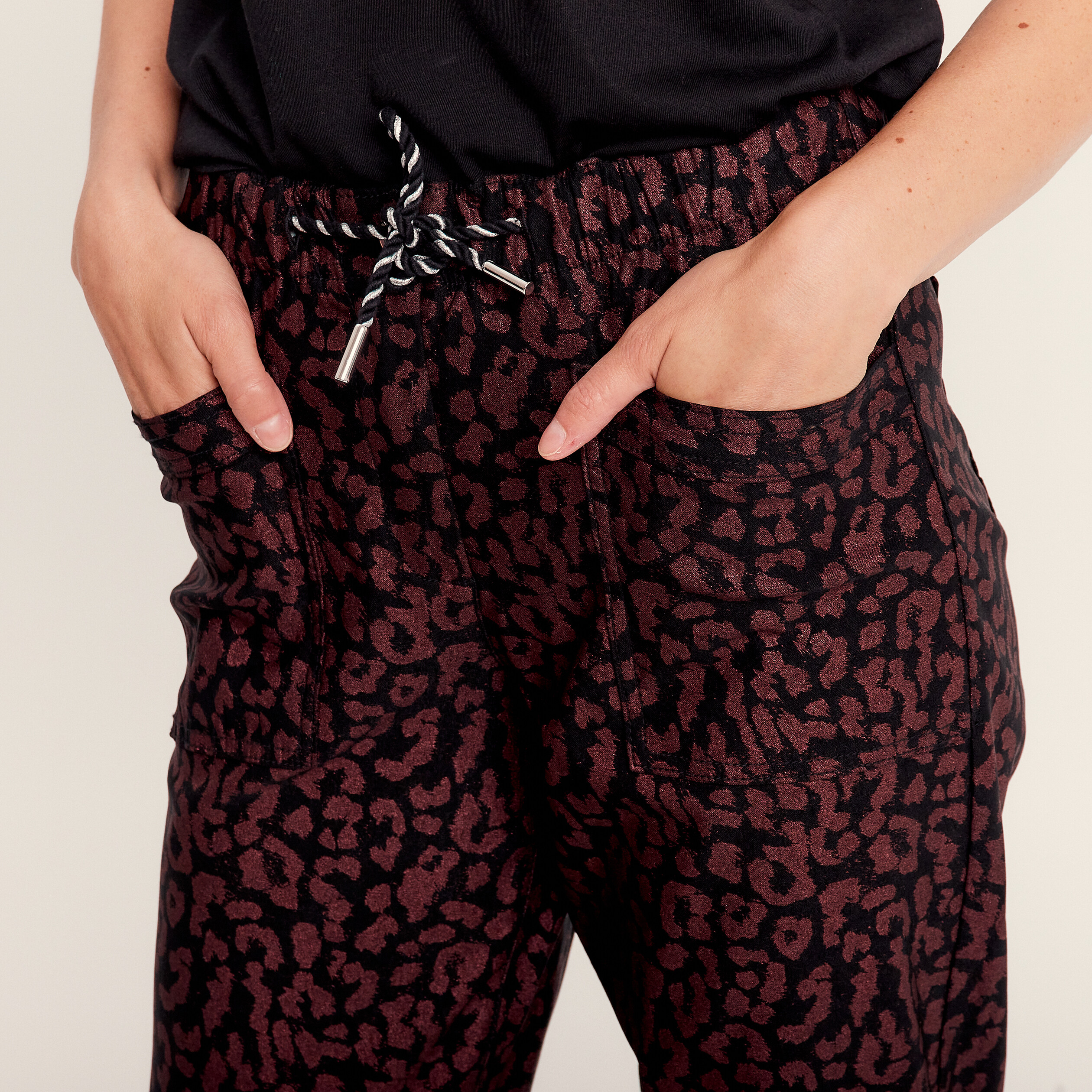 Pantalon decontracte prune femme Breal
