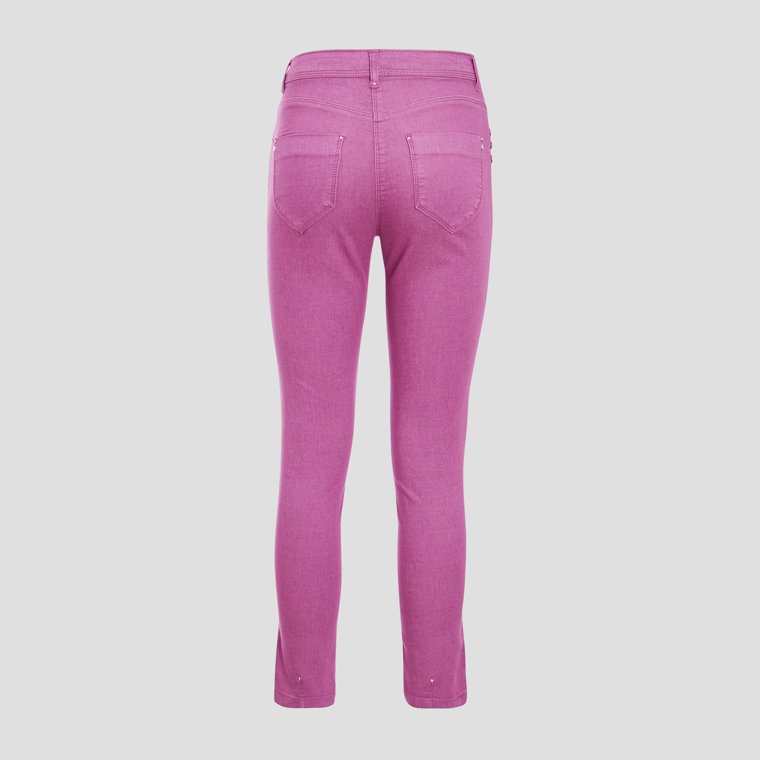 Pantalon ajusté avec boutons violet femme