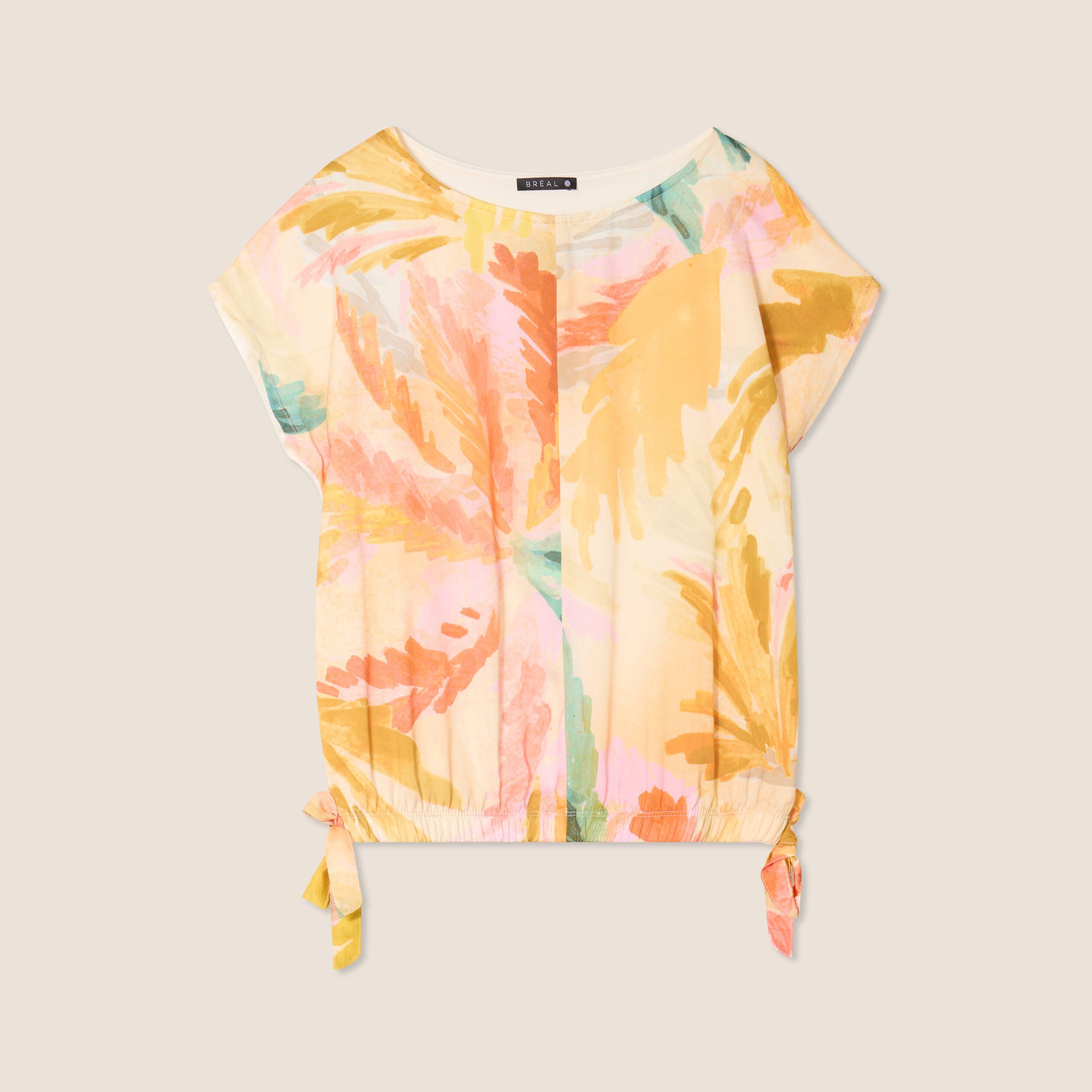 Top bas resserré multicolore femme