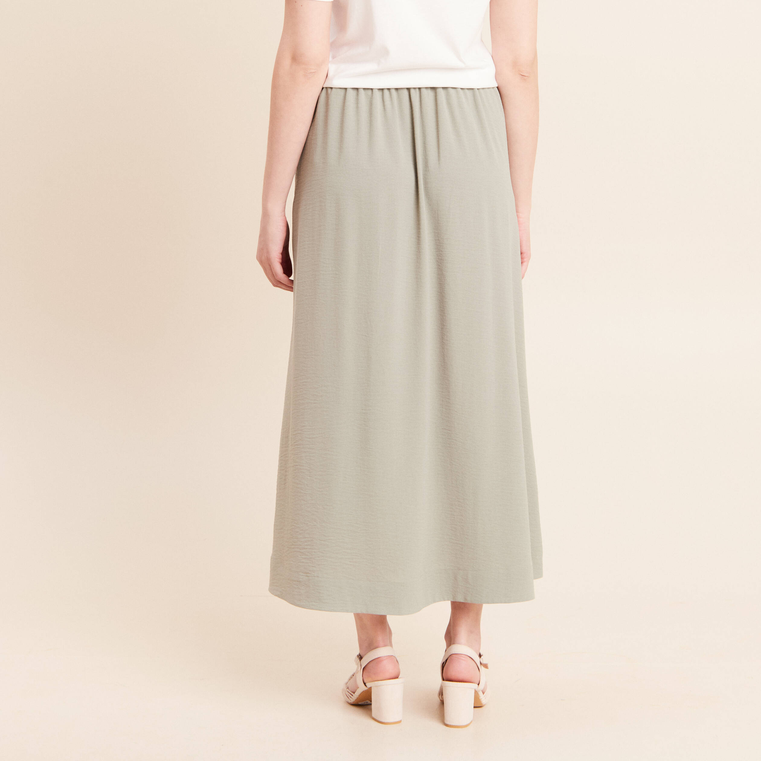 Jupe avec tresse vert clair femme