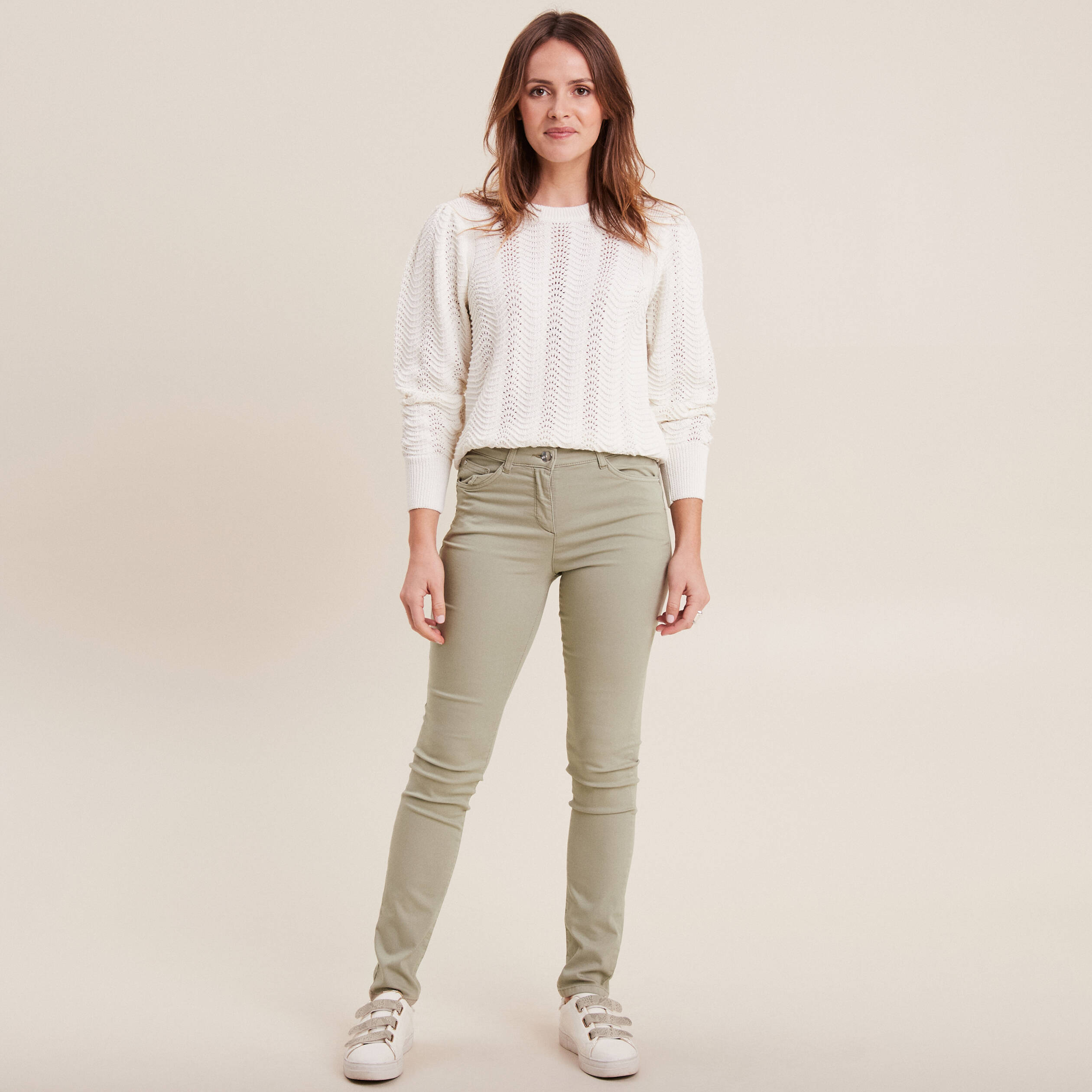 Pantalon magique Le L&eacute;ger coupe ajust&eacute;e vert clair femme