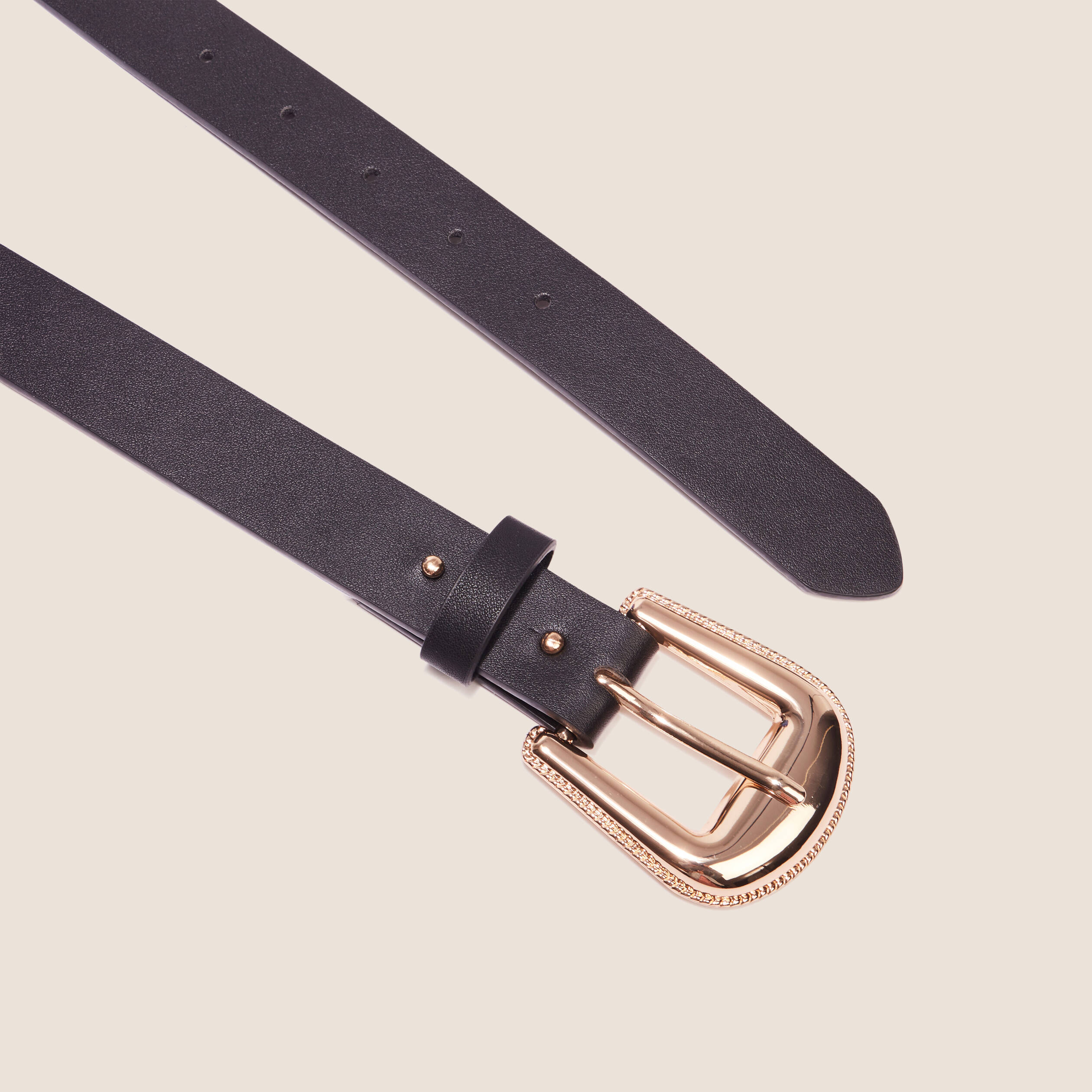 Ceinture boucle amovible noir femme
