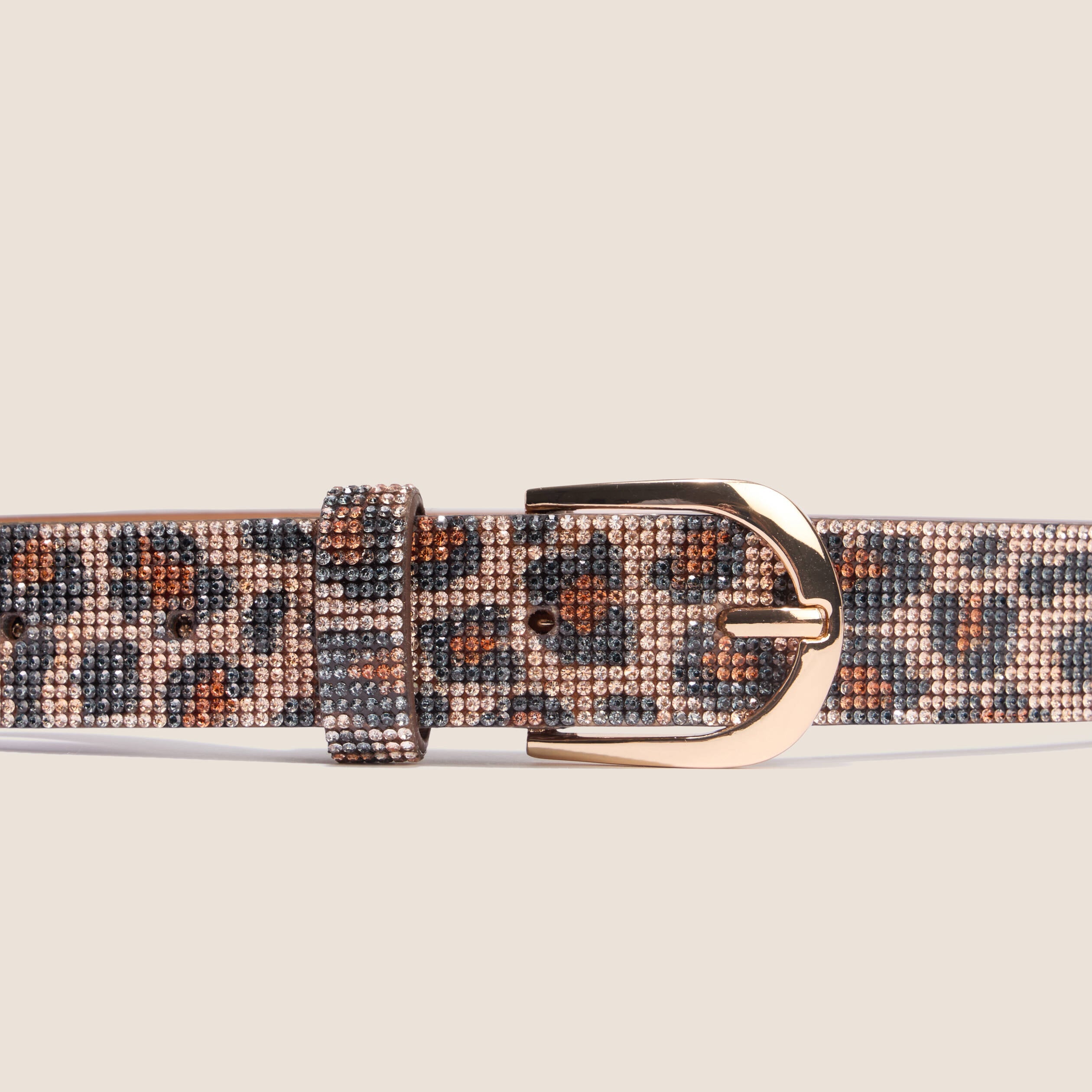 Ceinture fine avec strass couleur cuivre femme