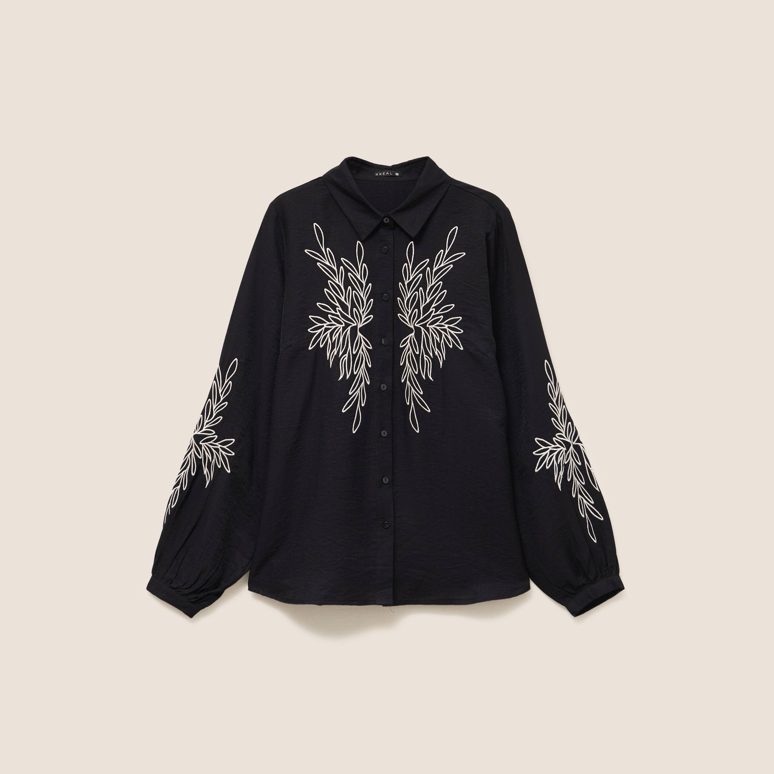 Chemise Manches Longues CIPO & BAXX Broderie Applications - Taille S - Noir - Neuf Avec étiquettes