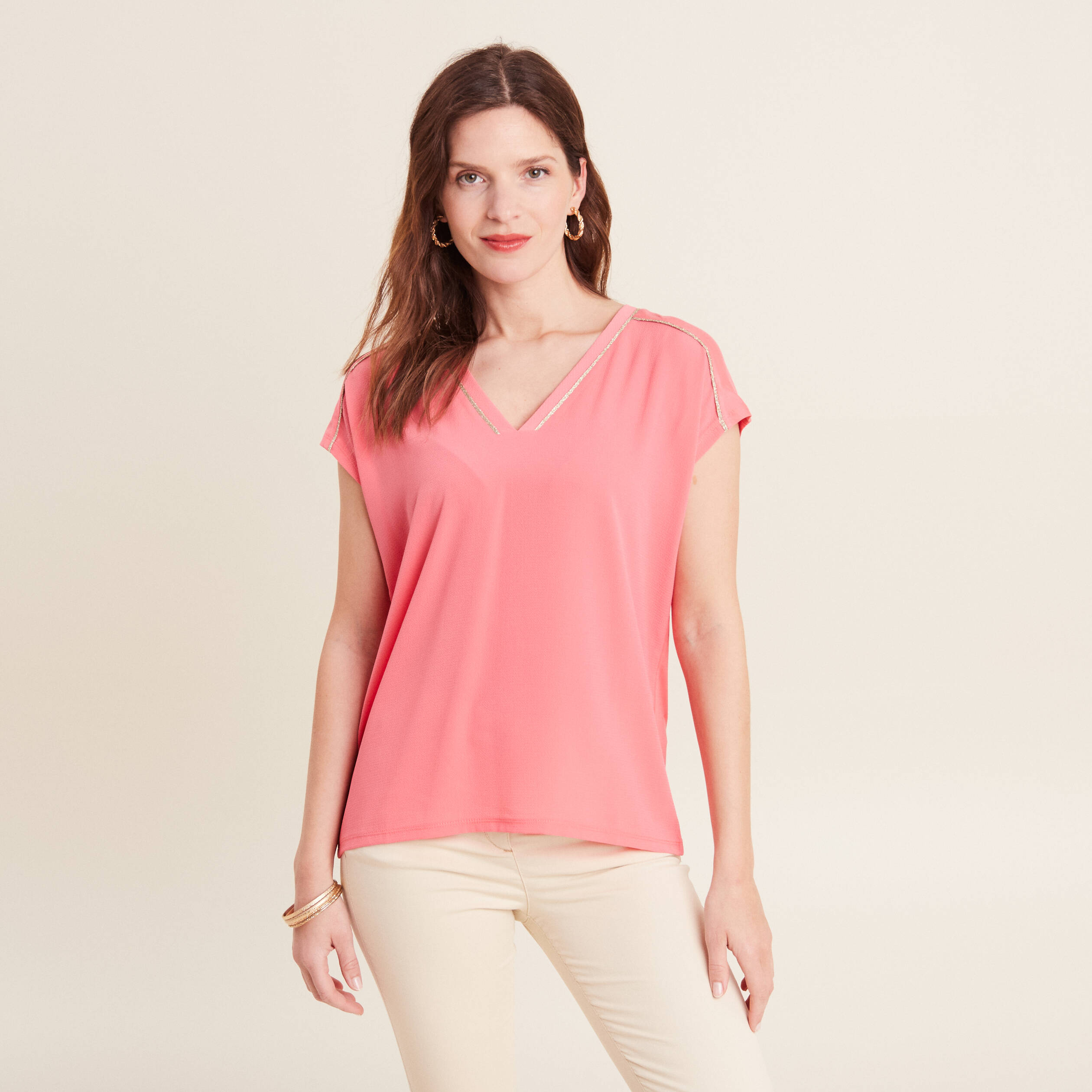 Tee shirt rose fushia femme on sale