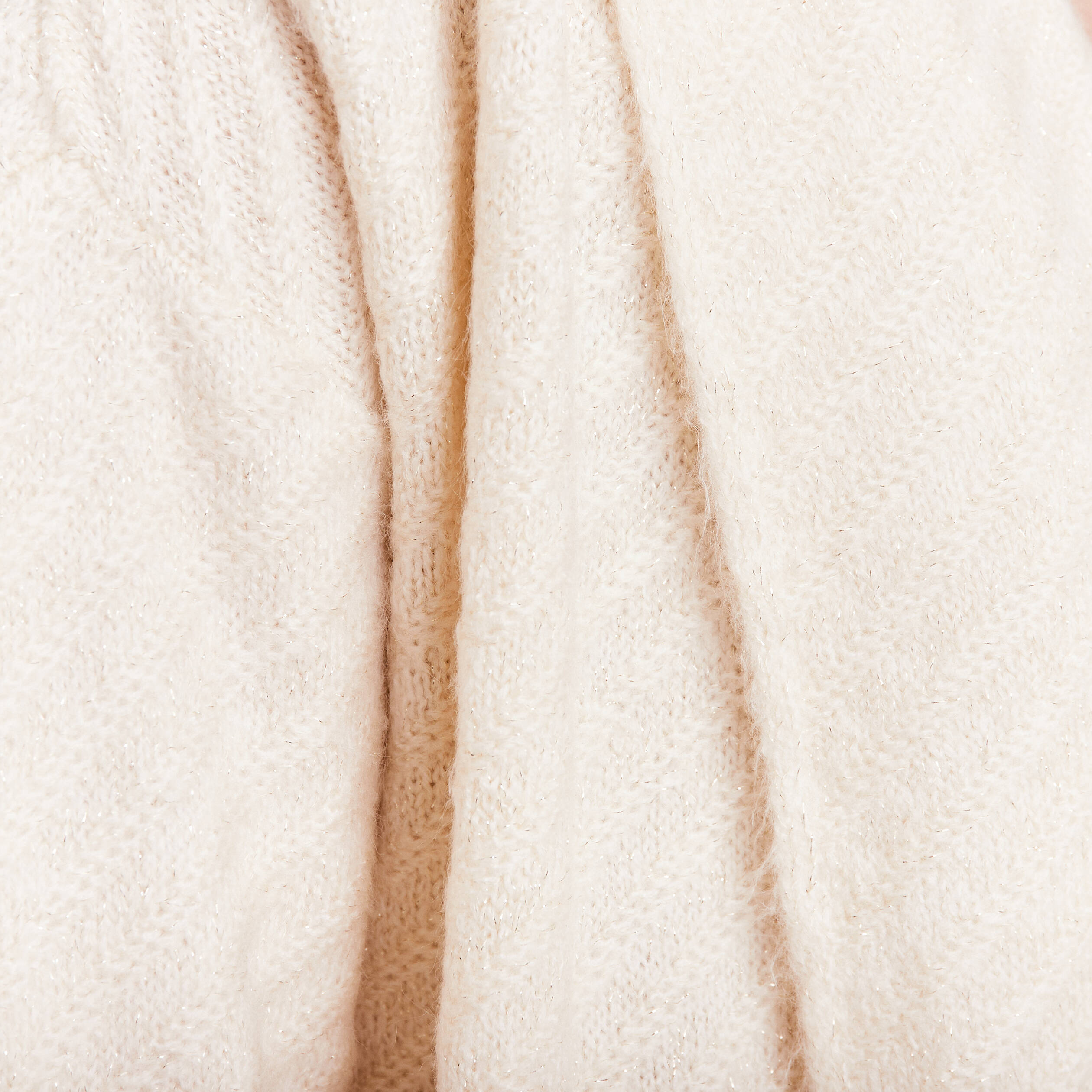 Gilet manches longues creme femme