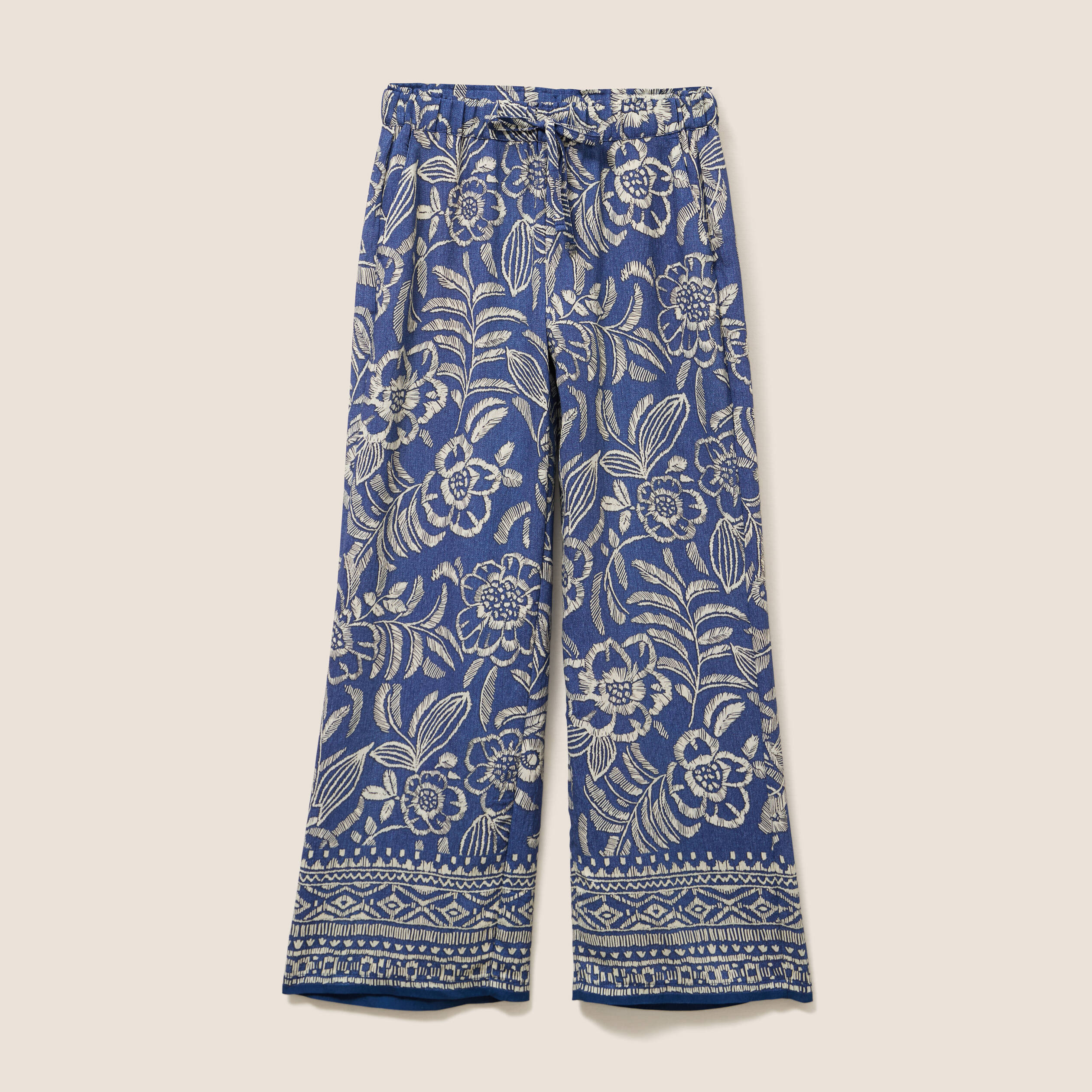 pantalon large taille haute bleu femme Pantalon large taille haute bleu femme