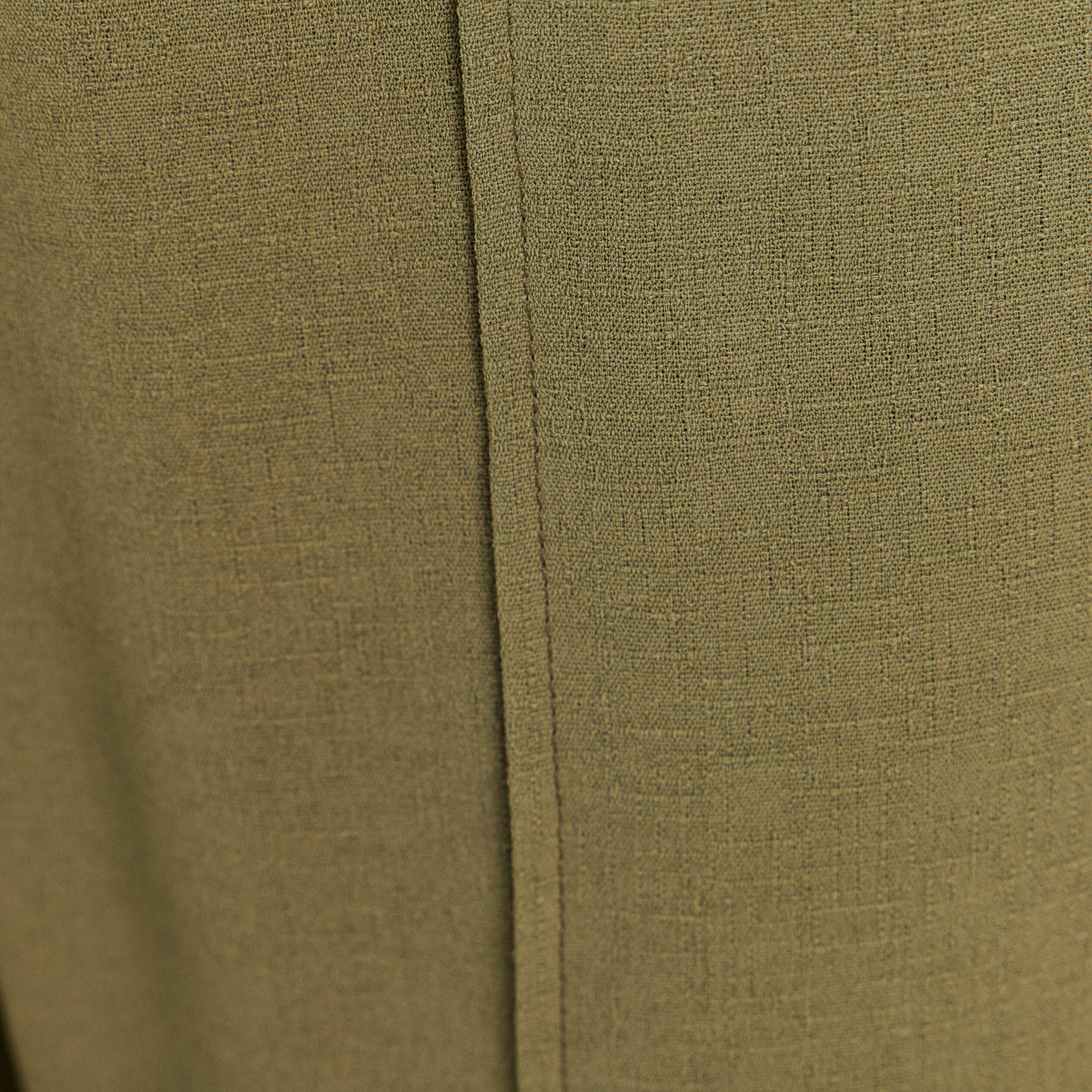 Pantalon large 7/8&egrave;me taille haute vert kaki femme