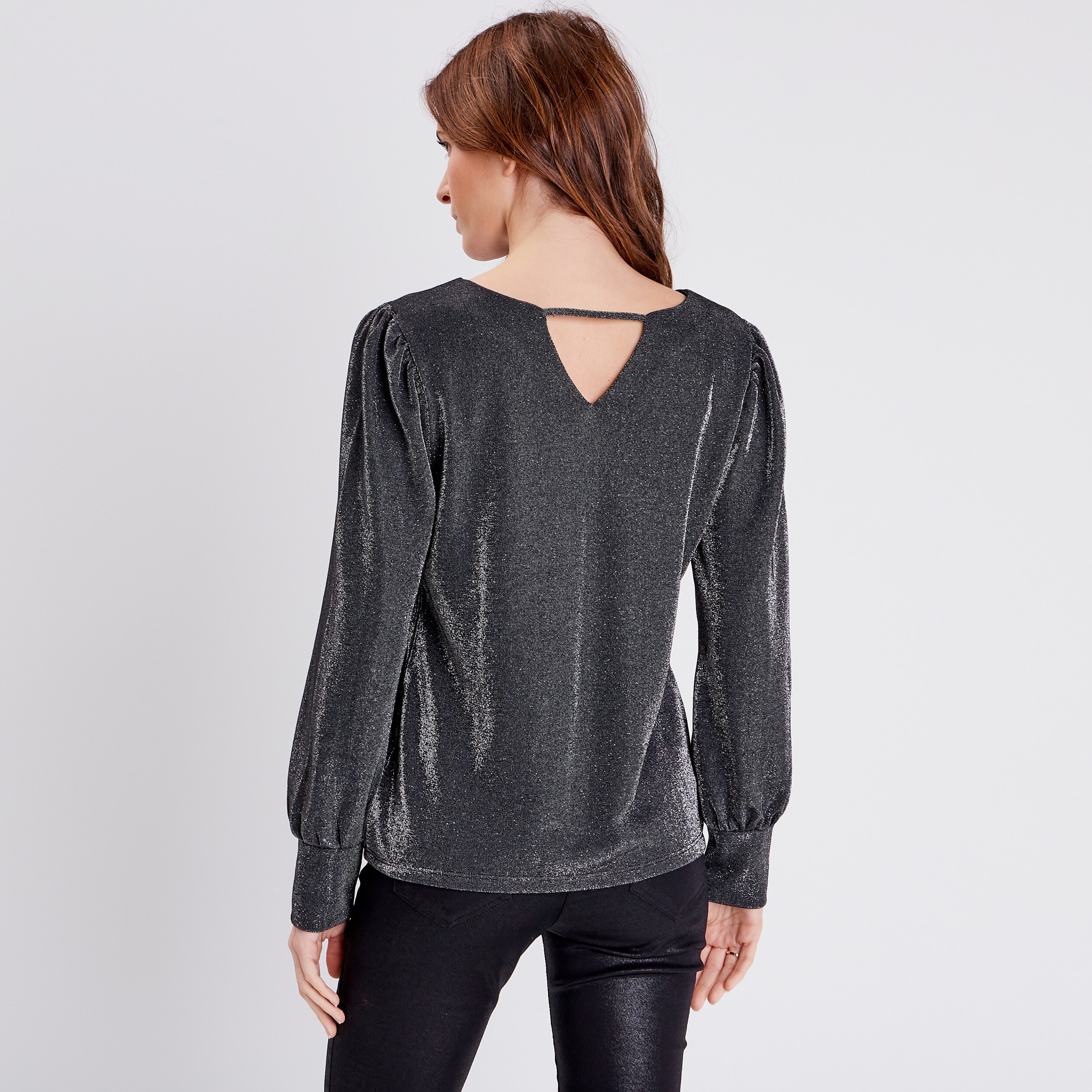 T-shirt manches longues noir femme