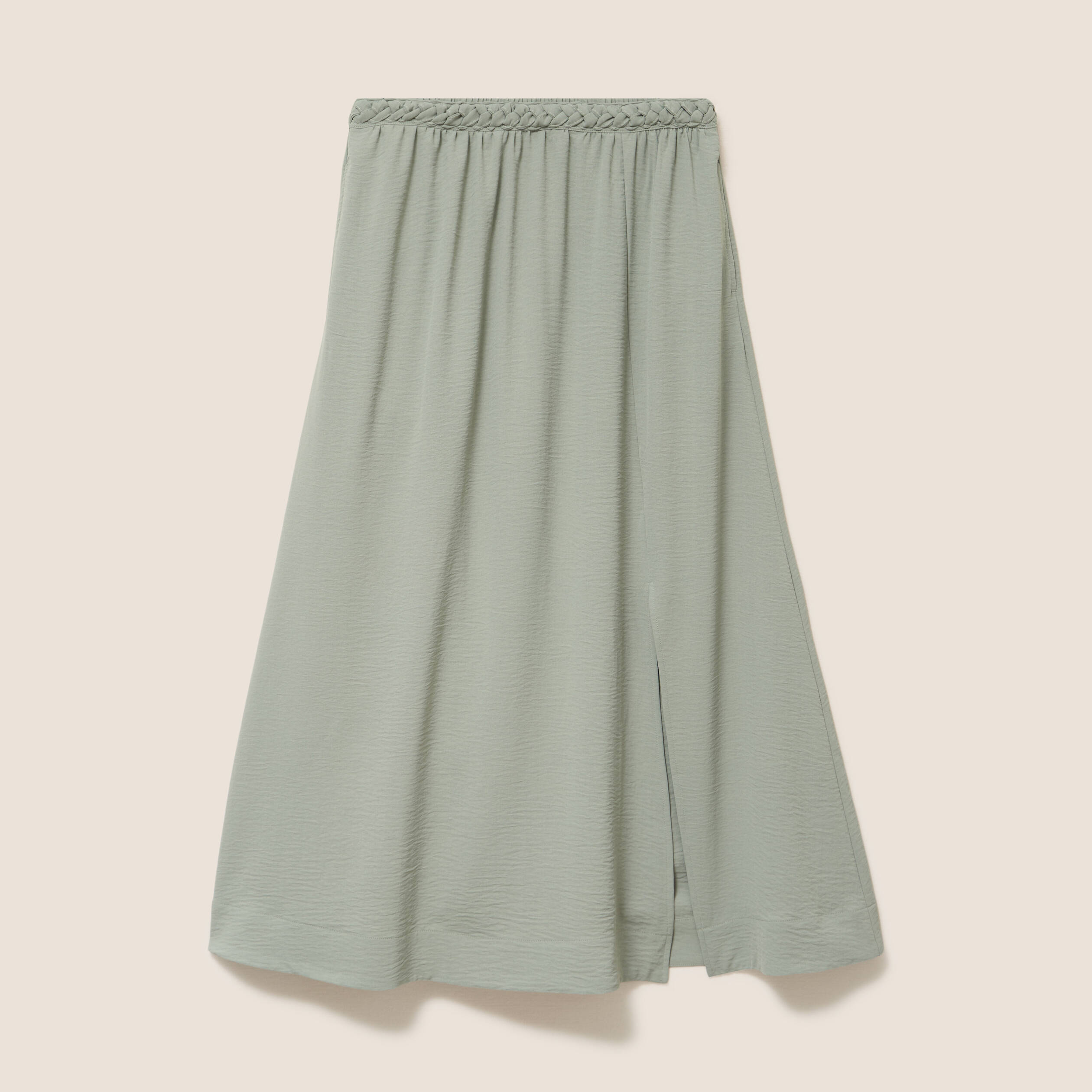 Jupe avec tresse vert clair femme