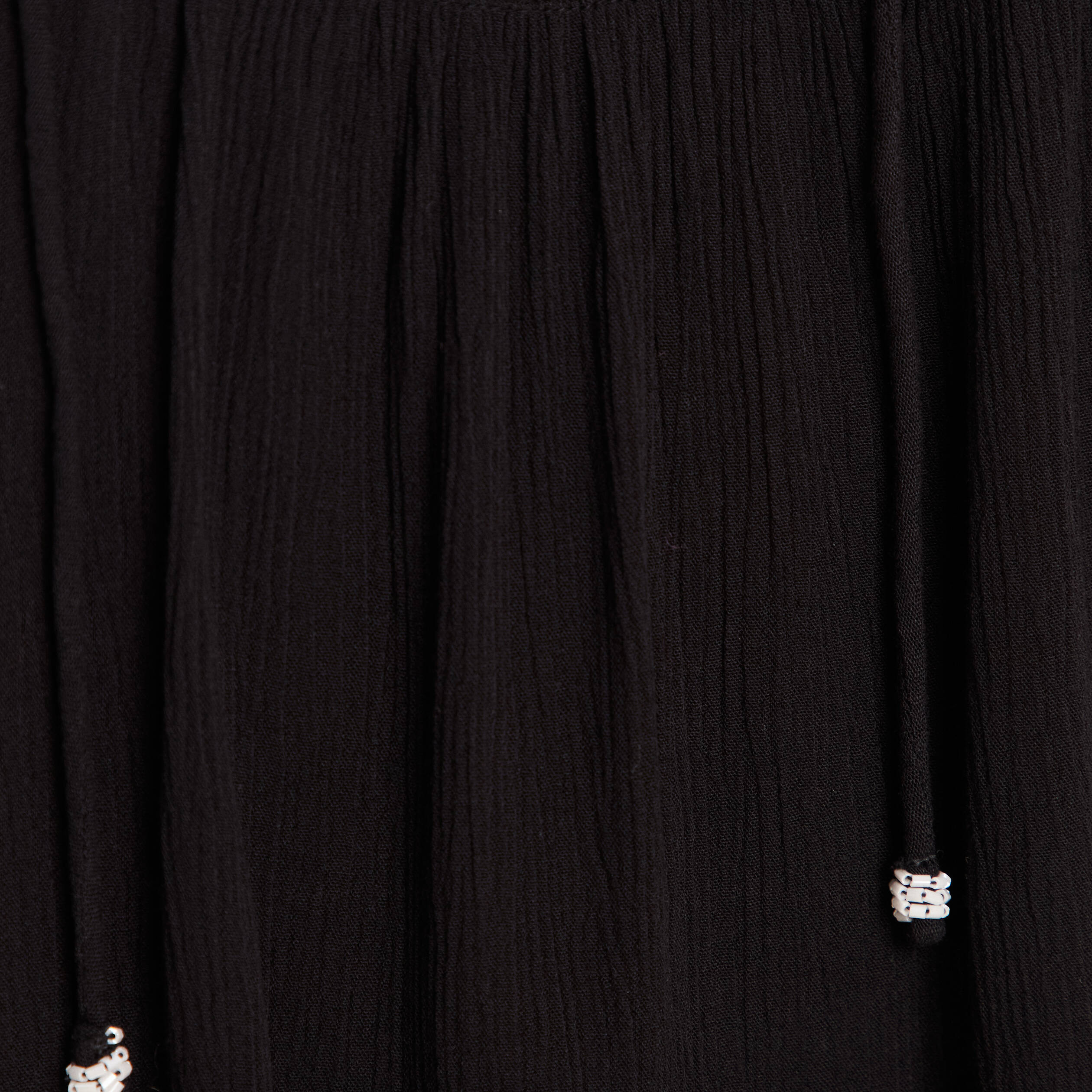 Blouse ample sans manches col rond noir femme