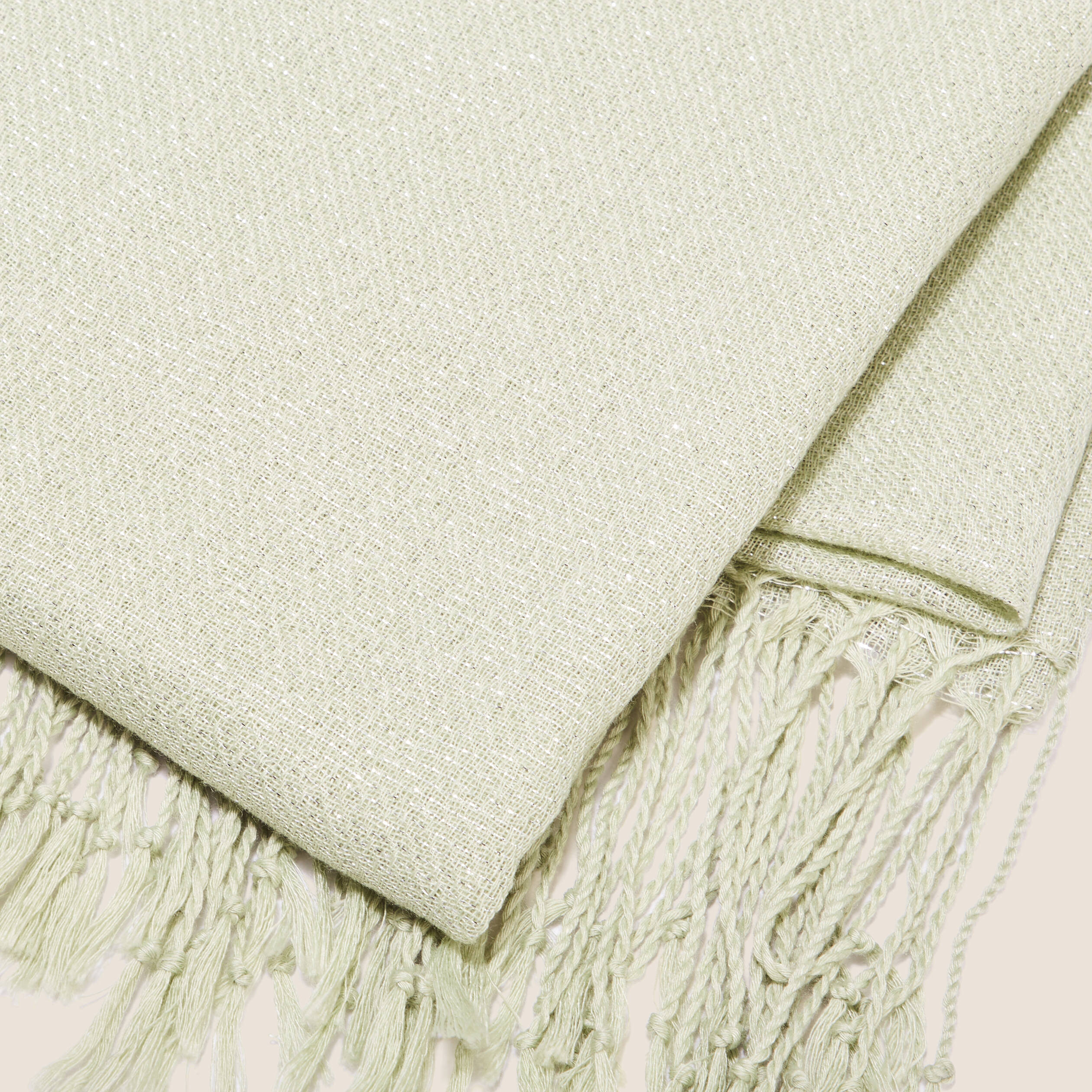 foulard a franges vert emeraude femme Foulard à franges vert émeraude femme