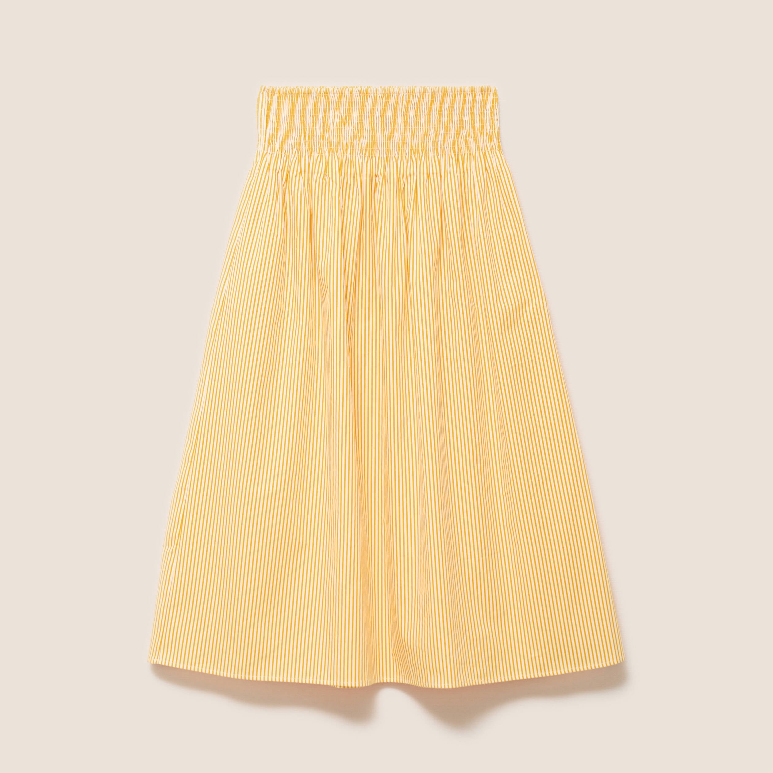 Jupe longue pliss&eacute;e orange femme