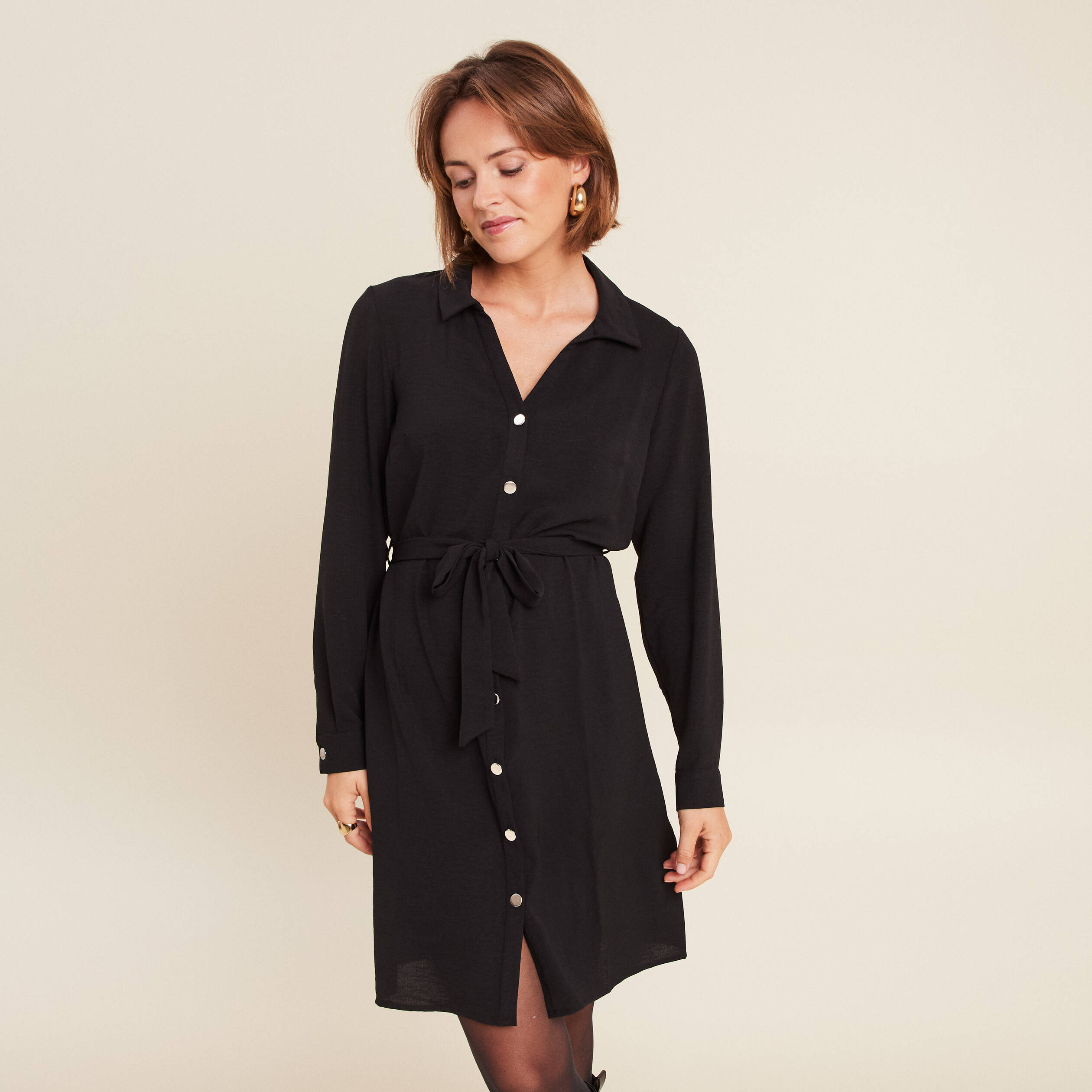 Robe chemise droite best sale
