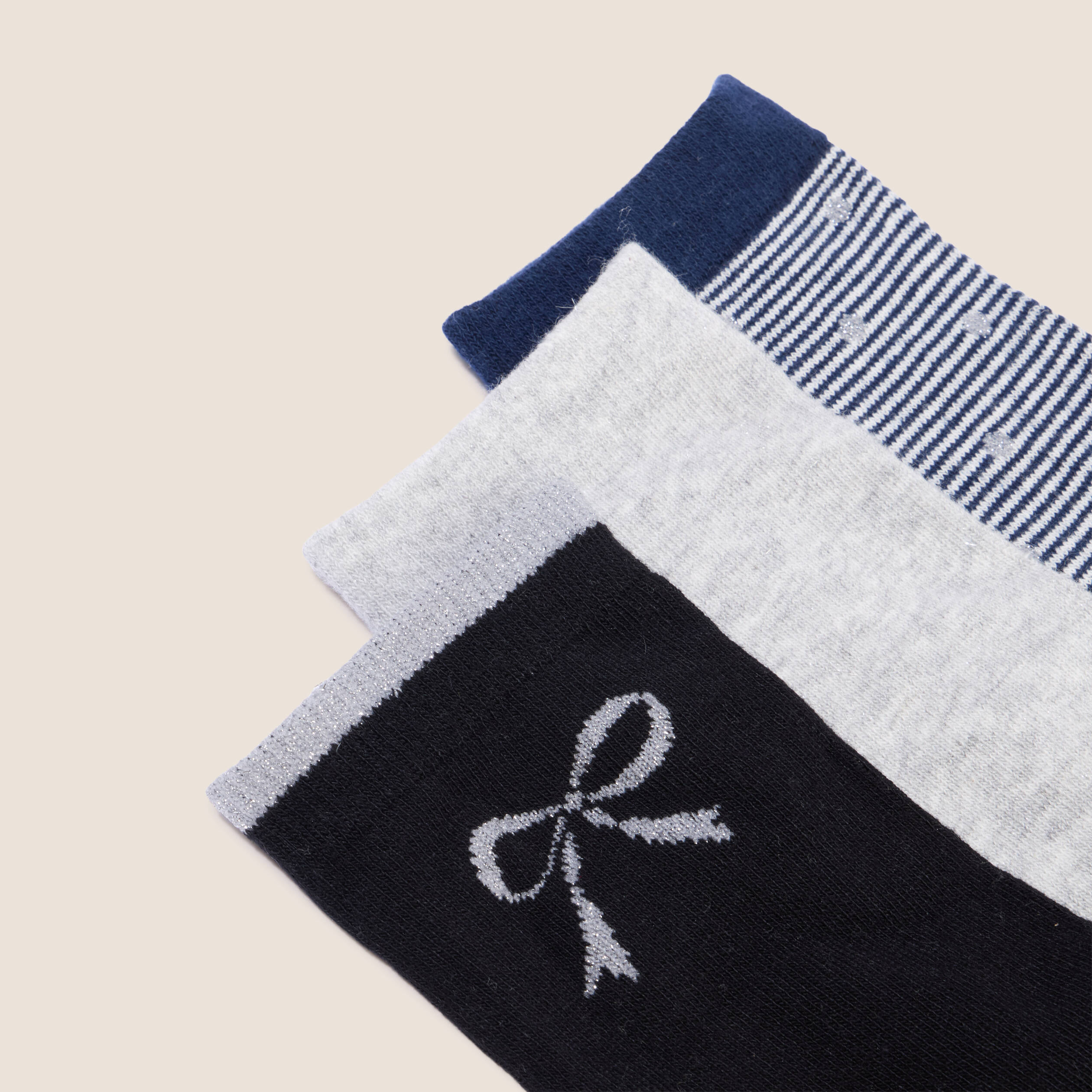 Lot De 3 Paires De Chaussettes D'équipage Femme – Multicolores – Taille Unique