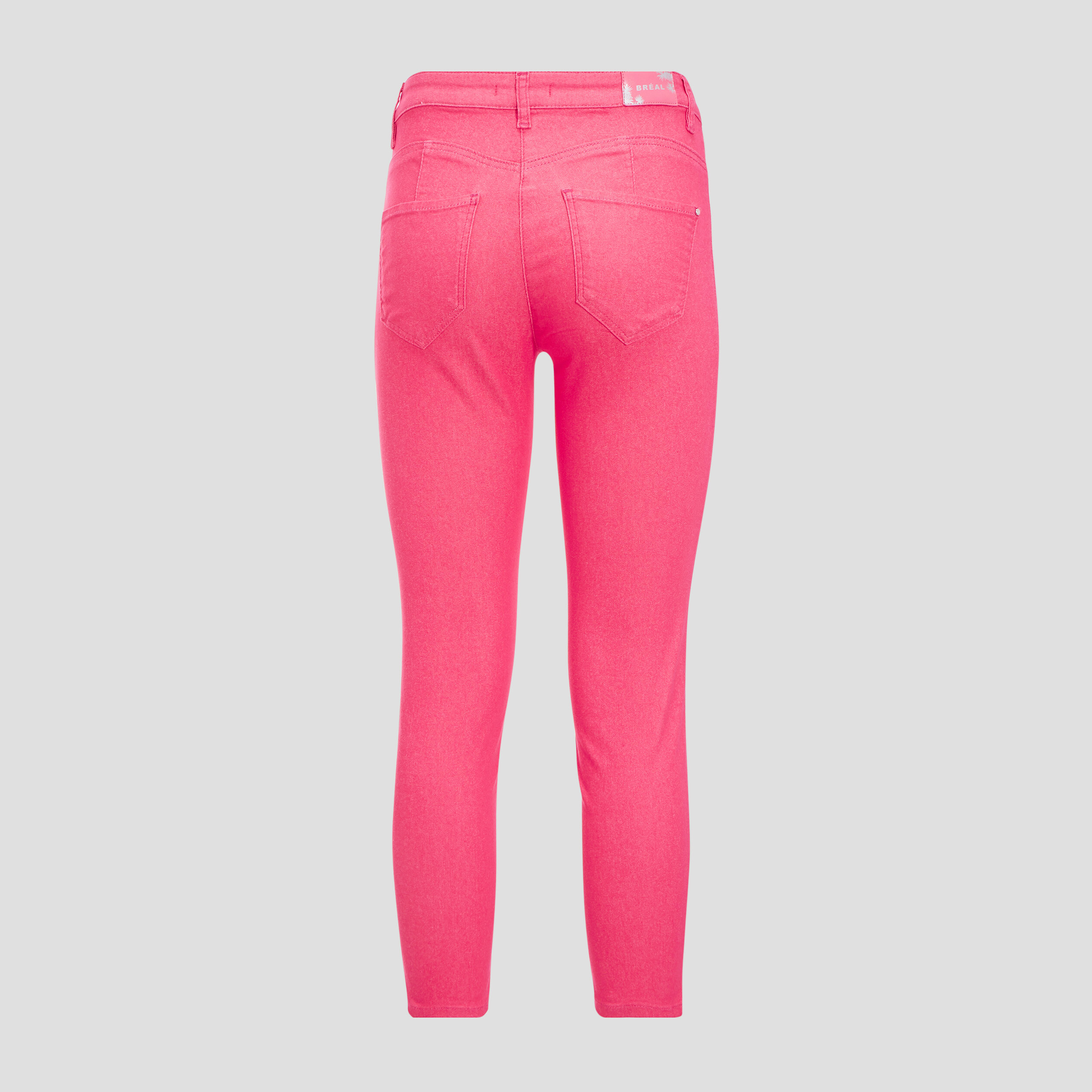 Pantacourt taille standard rose framboise femme