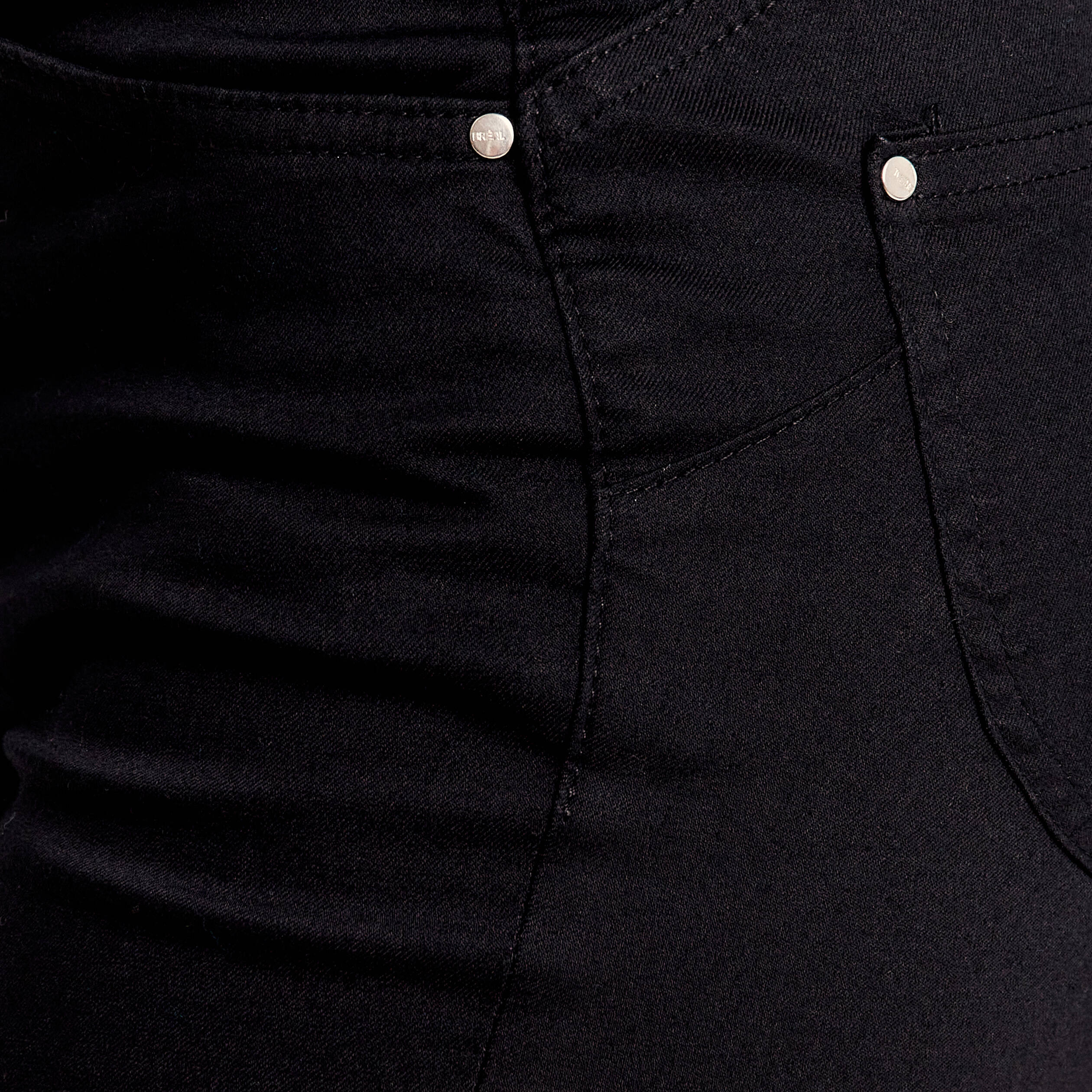 Pantalon léger taille standard 7/8ème noir femme