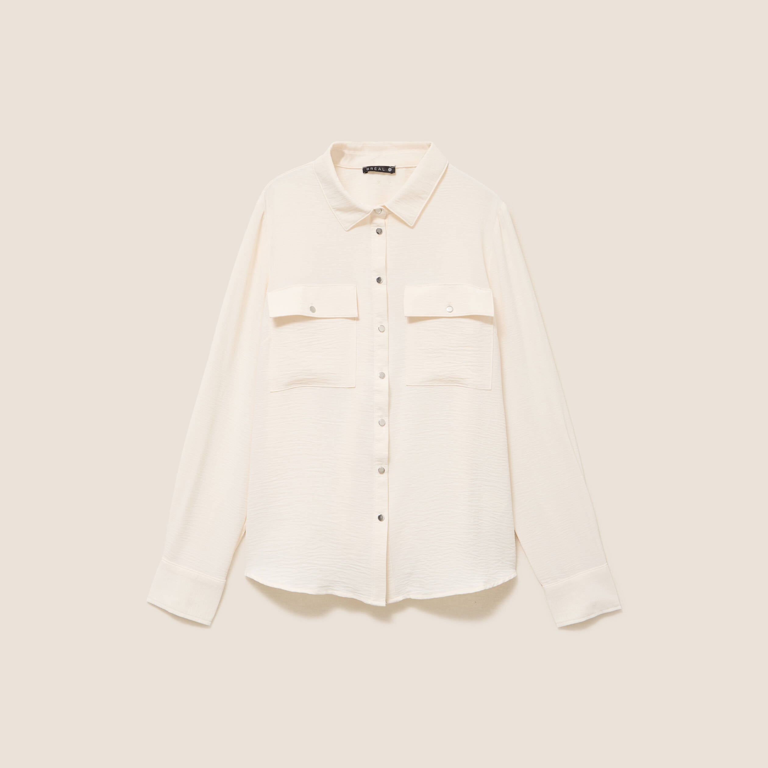 Chemise manches longues ecru femme