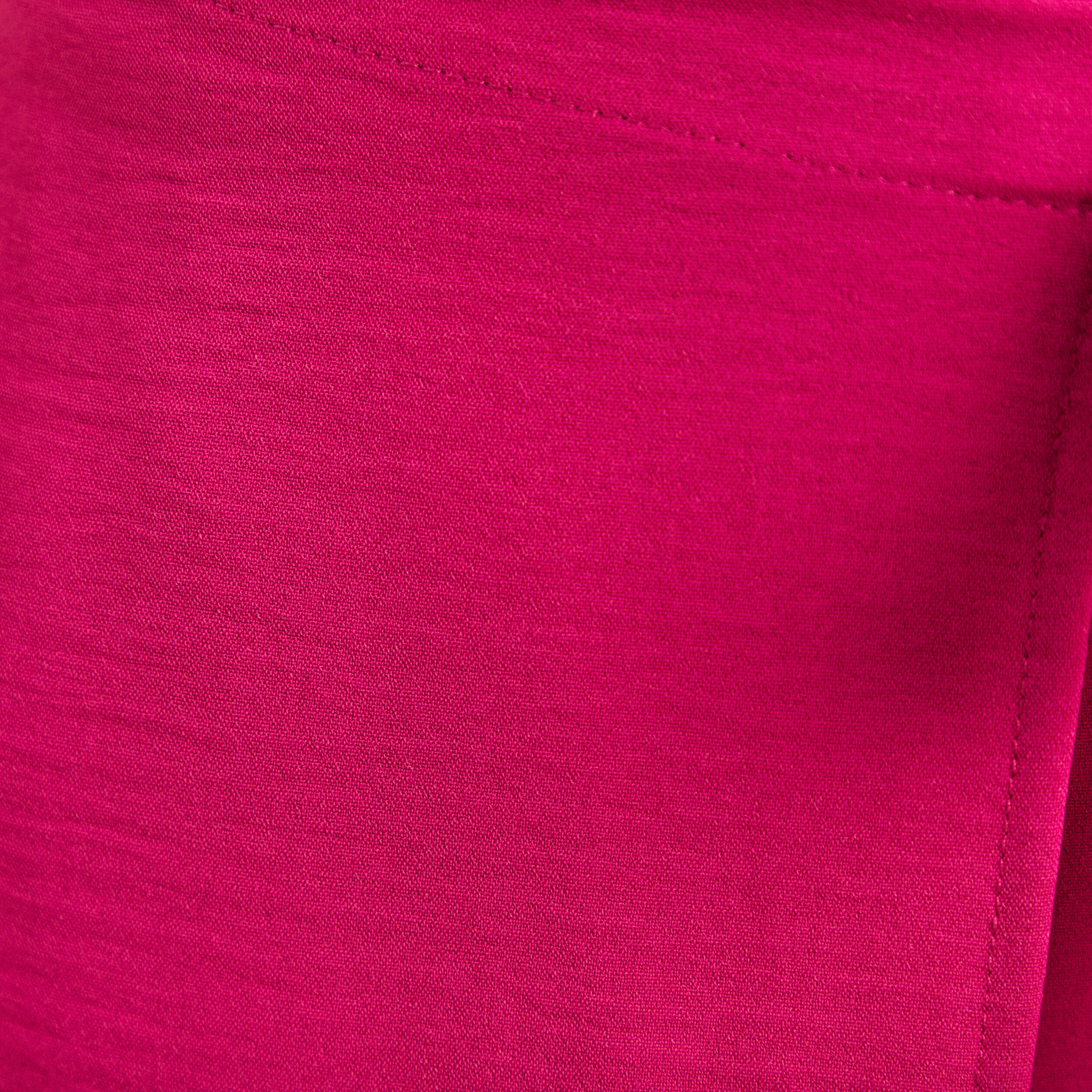 Pantalon coupe large portefeuille rose fushia femme