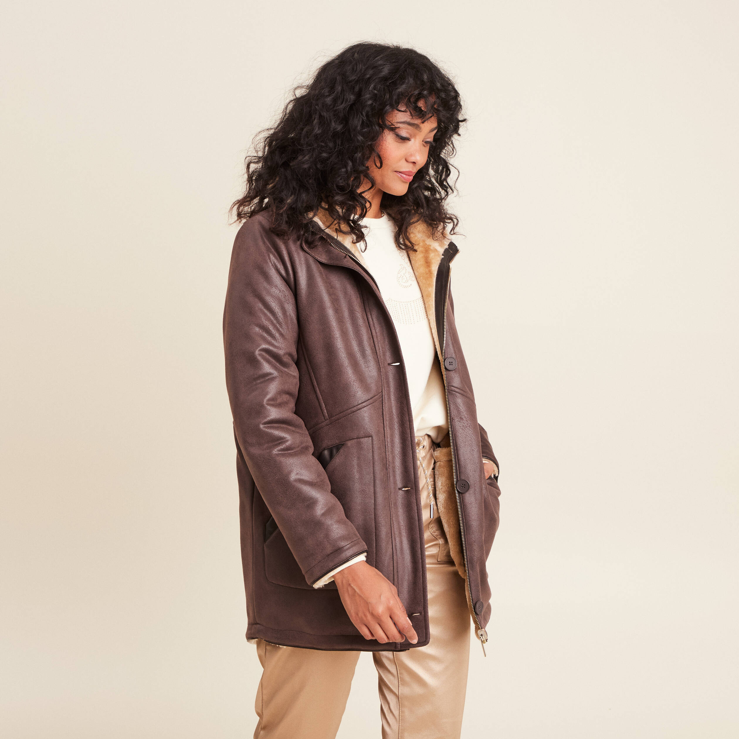 Manteau femme zippé online