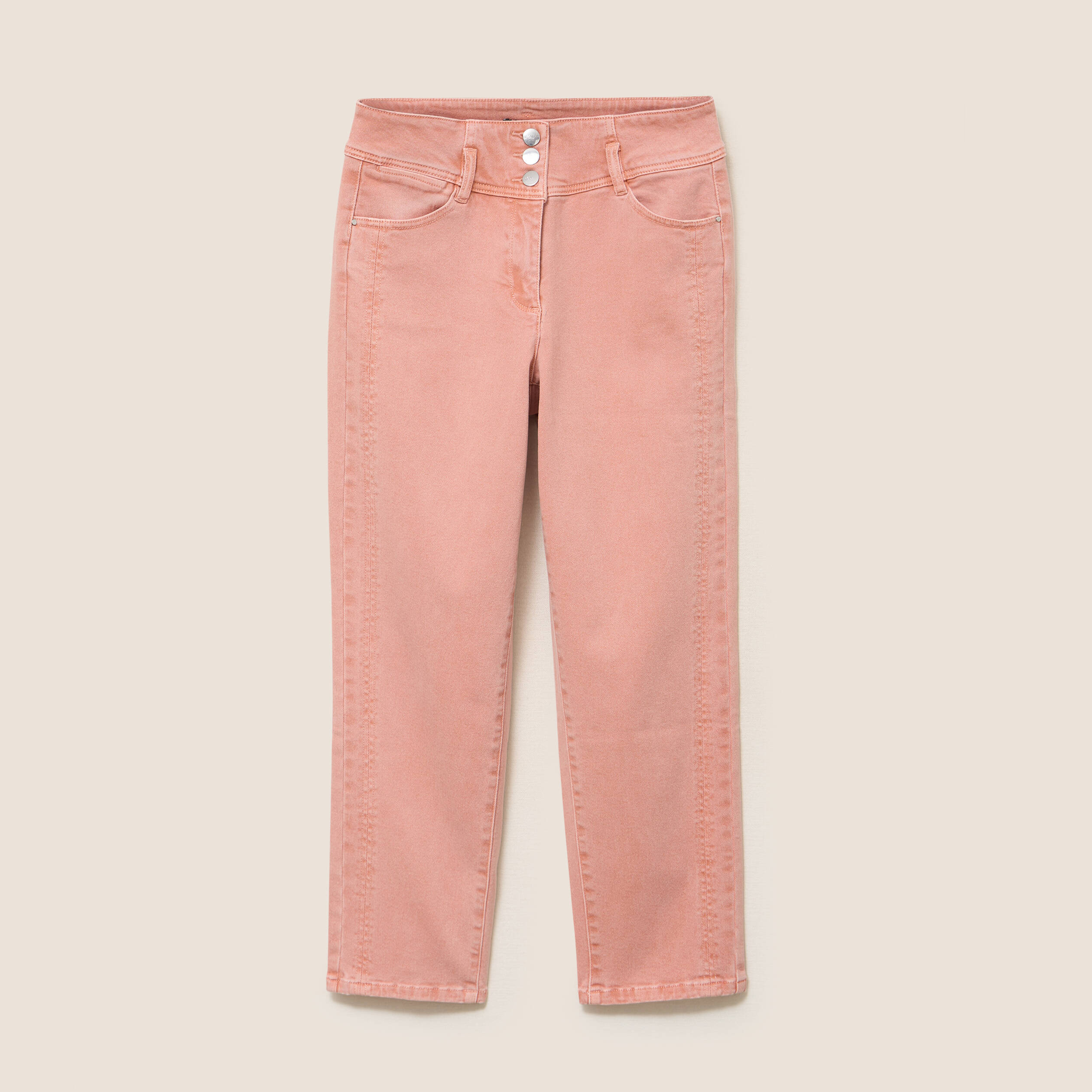 Jean Fille Zana Di Paris Taille 6X - Coupe Bootcut Coutures Roses - Très Bon état