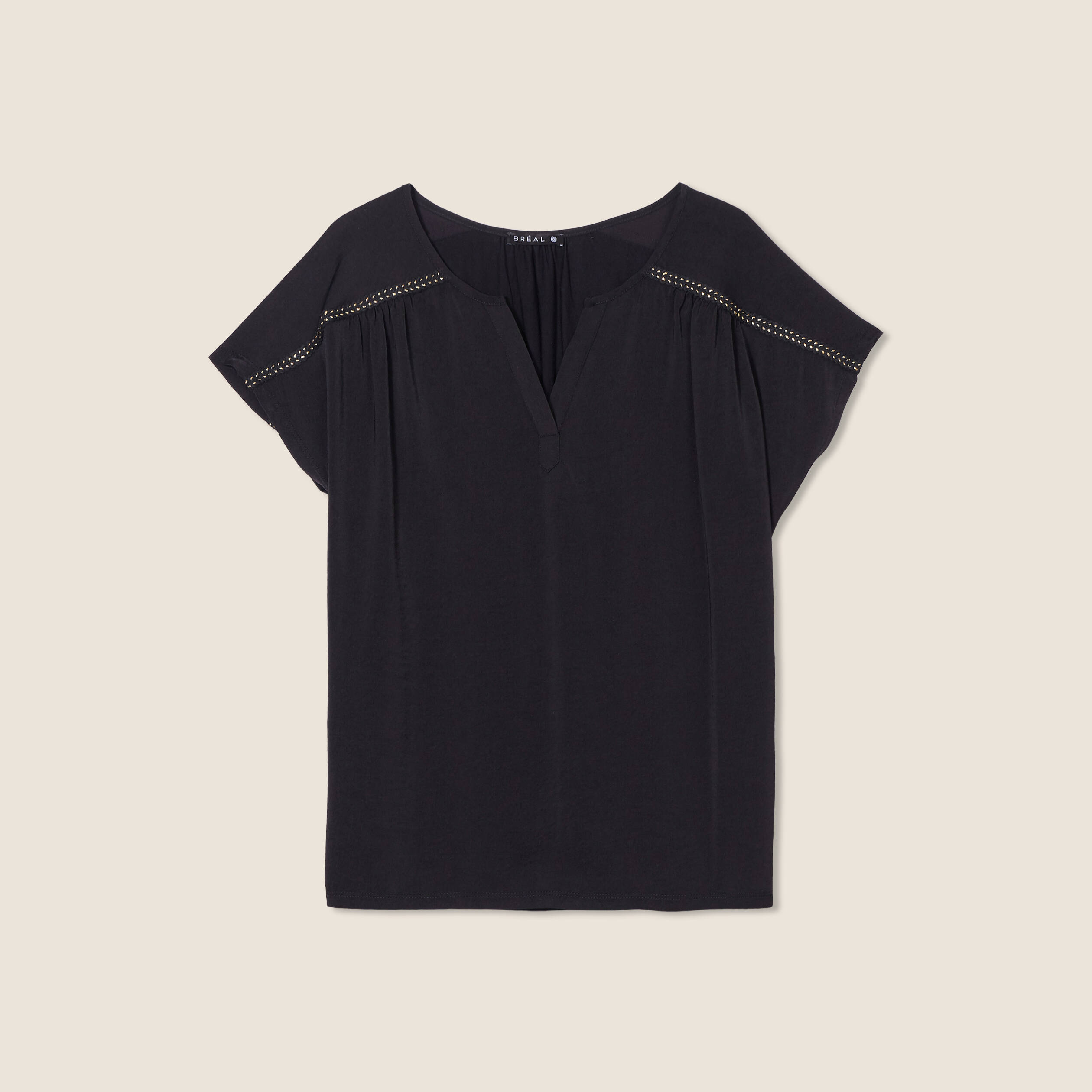 T-shirt manches courtes noir femme