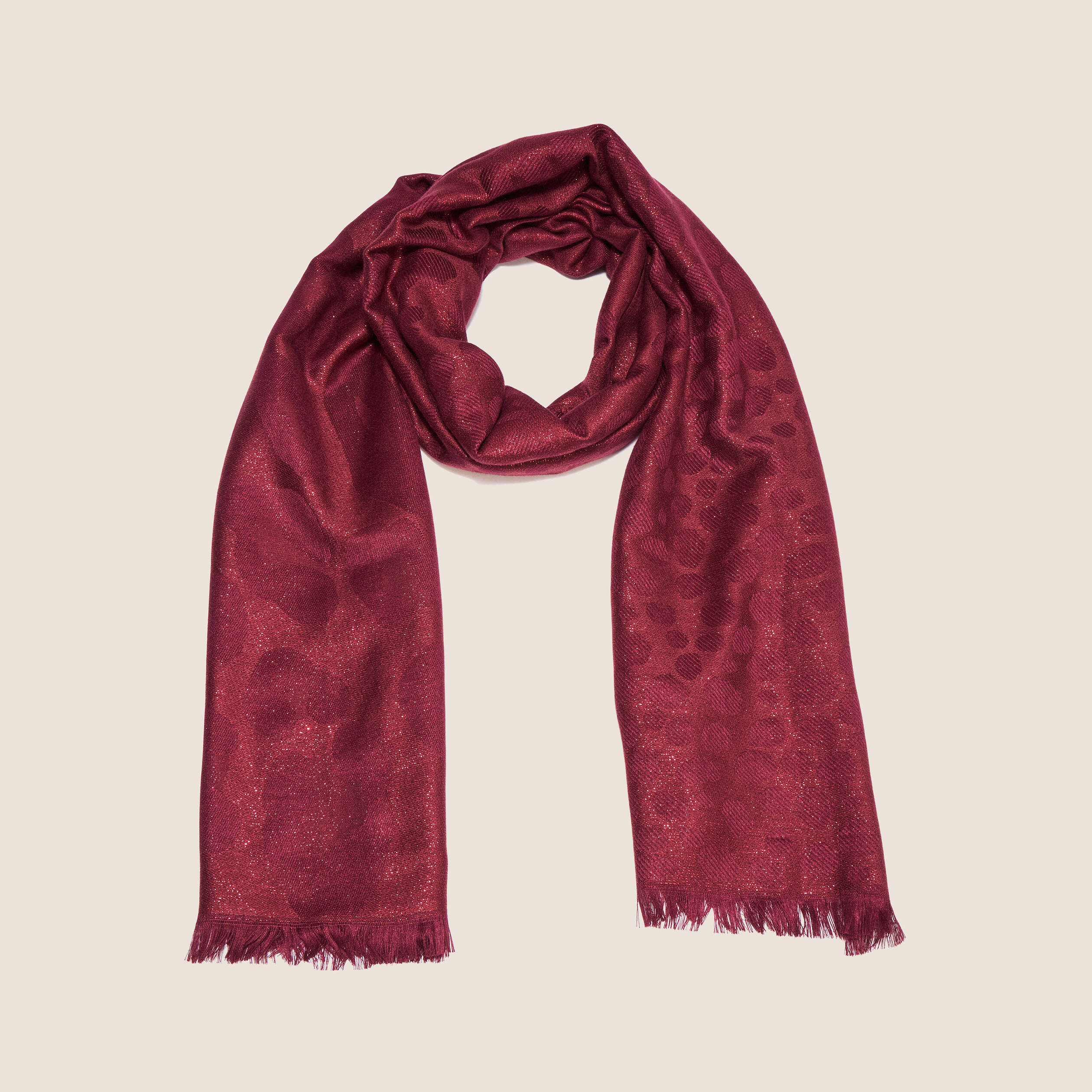 Foulard bordeaux femme
