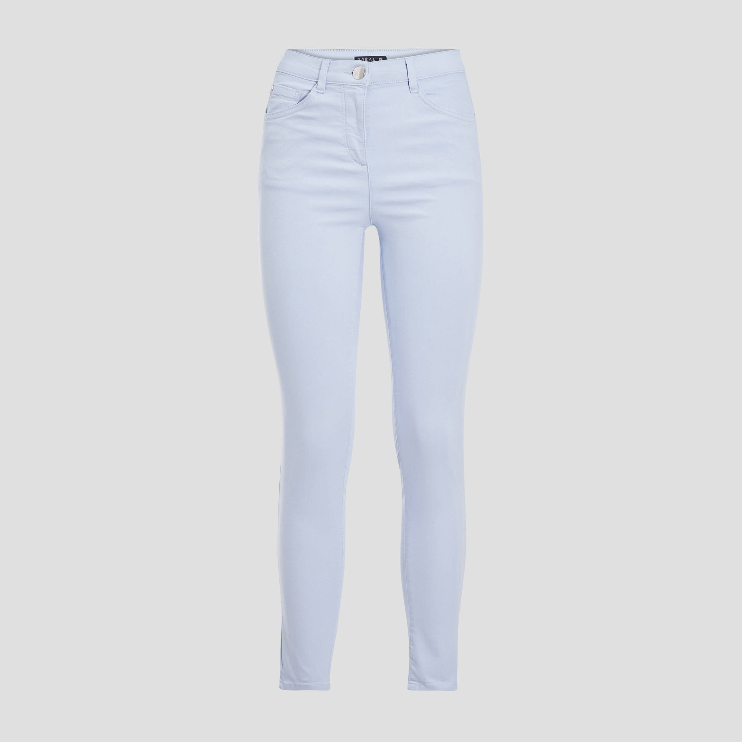 Pantalon léger taille standard 7/8ème bleu clair femme