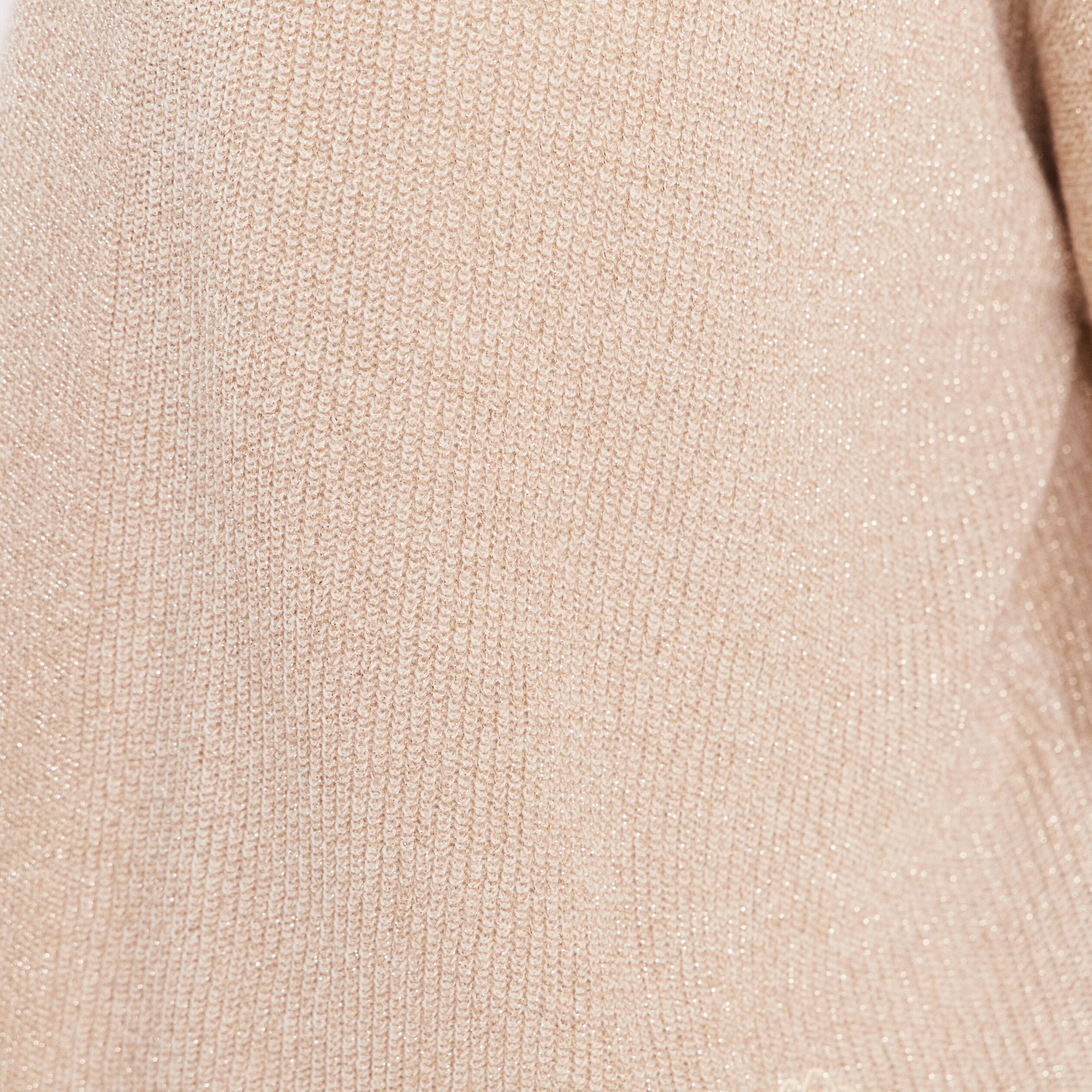 Gilet manches longues brillant couleur or femme