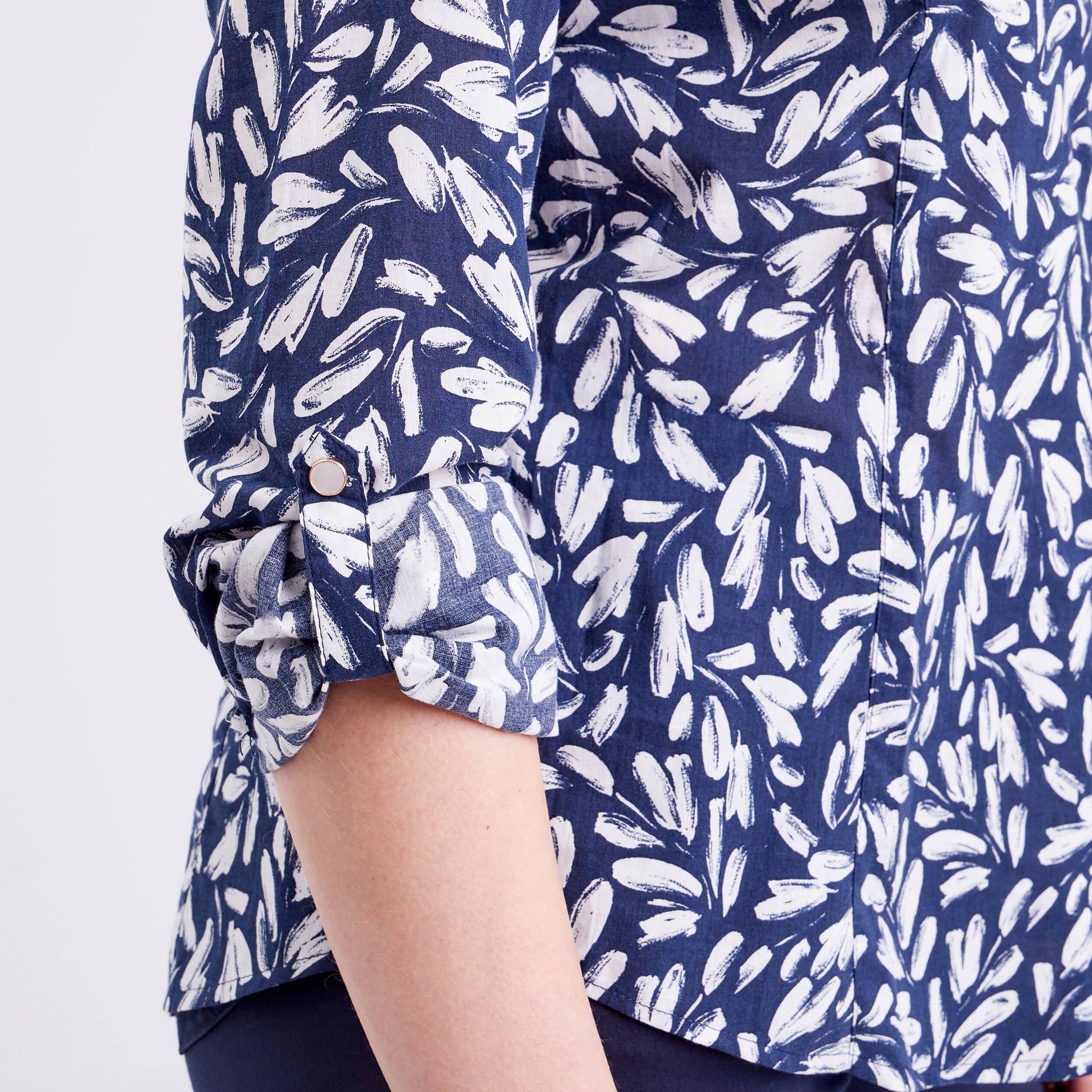 Chemise manches longues bleu fonc femme Br al