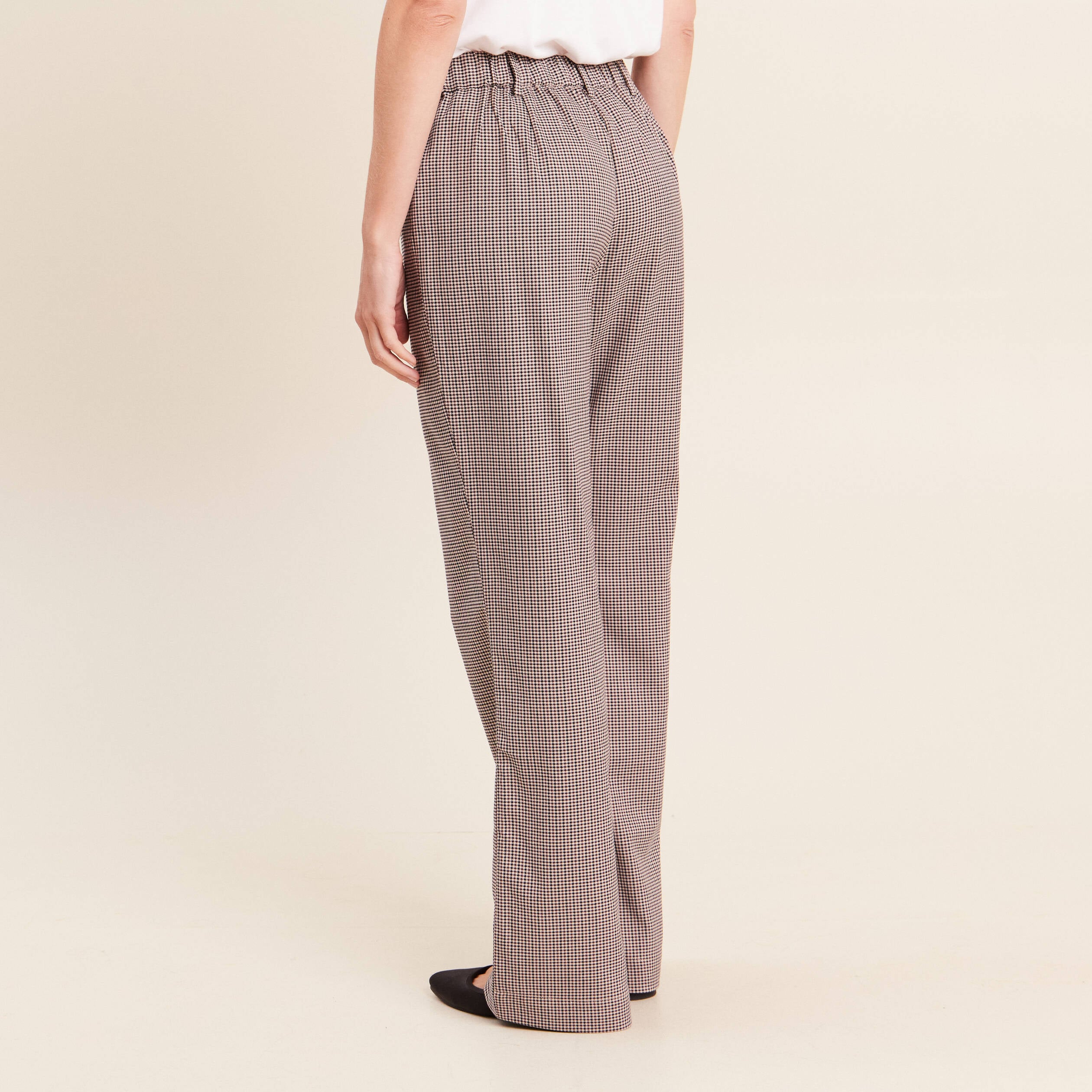 Pantalon 7/8e taille standard marron femme