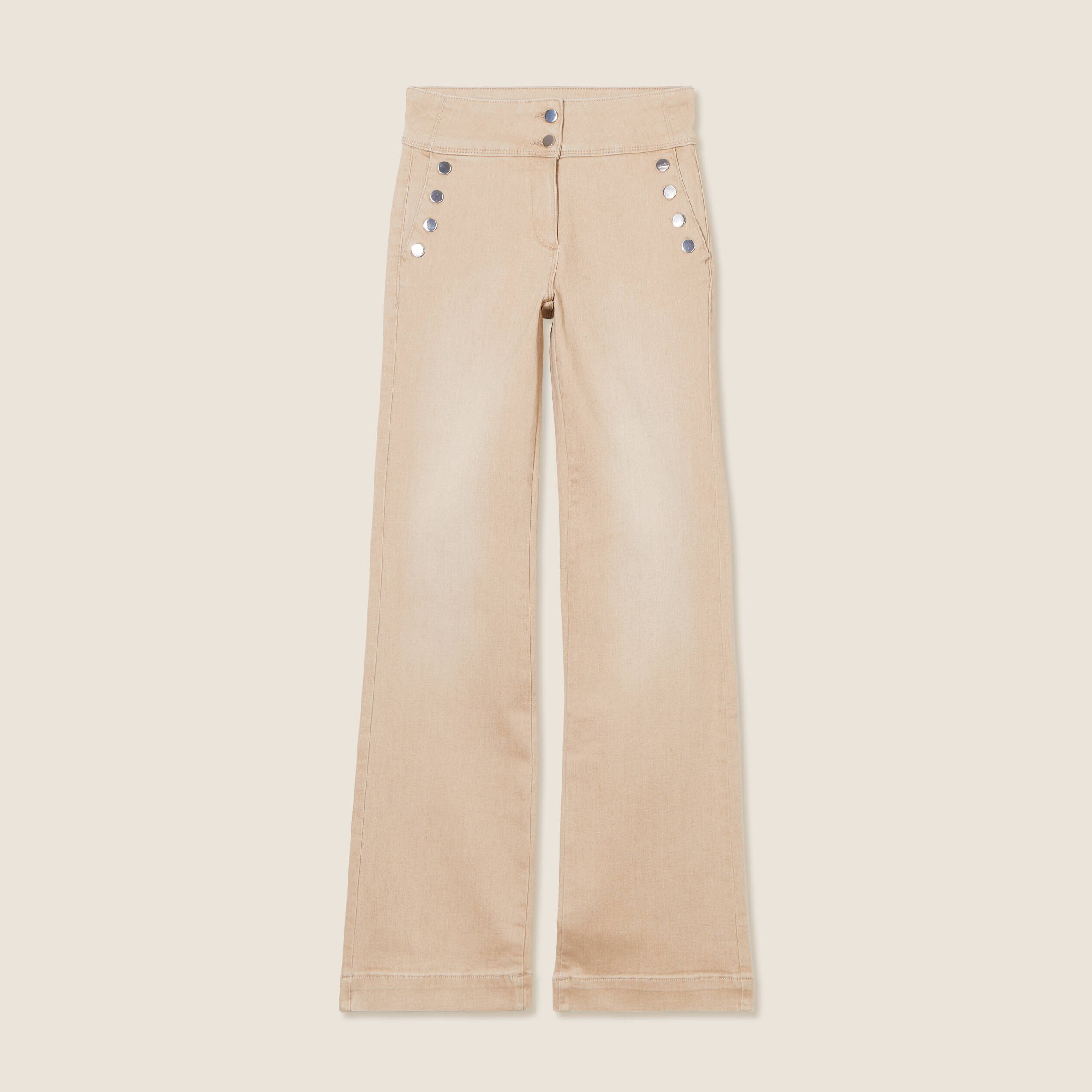jean bootcut taille haute sable femme Jean bootcut taille haute sable femme