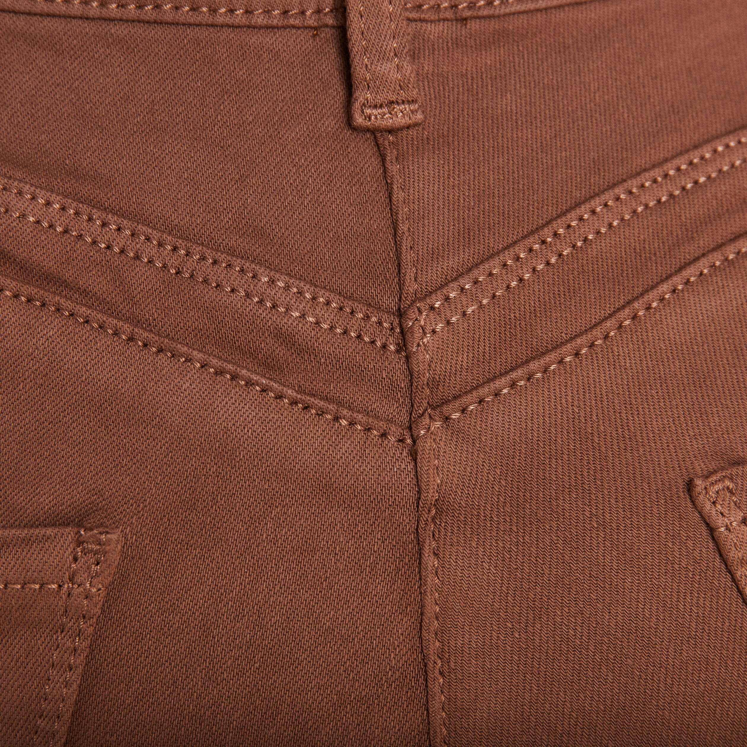 Jean magique ajusté taille standard marron femme